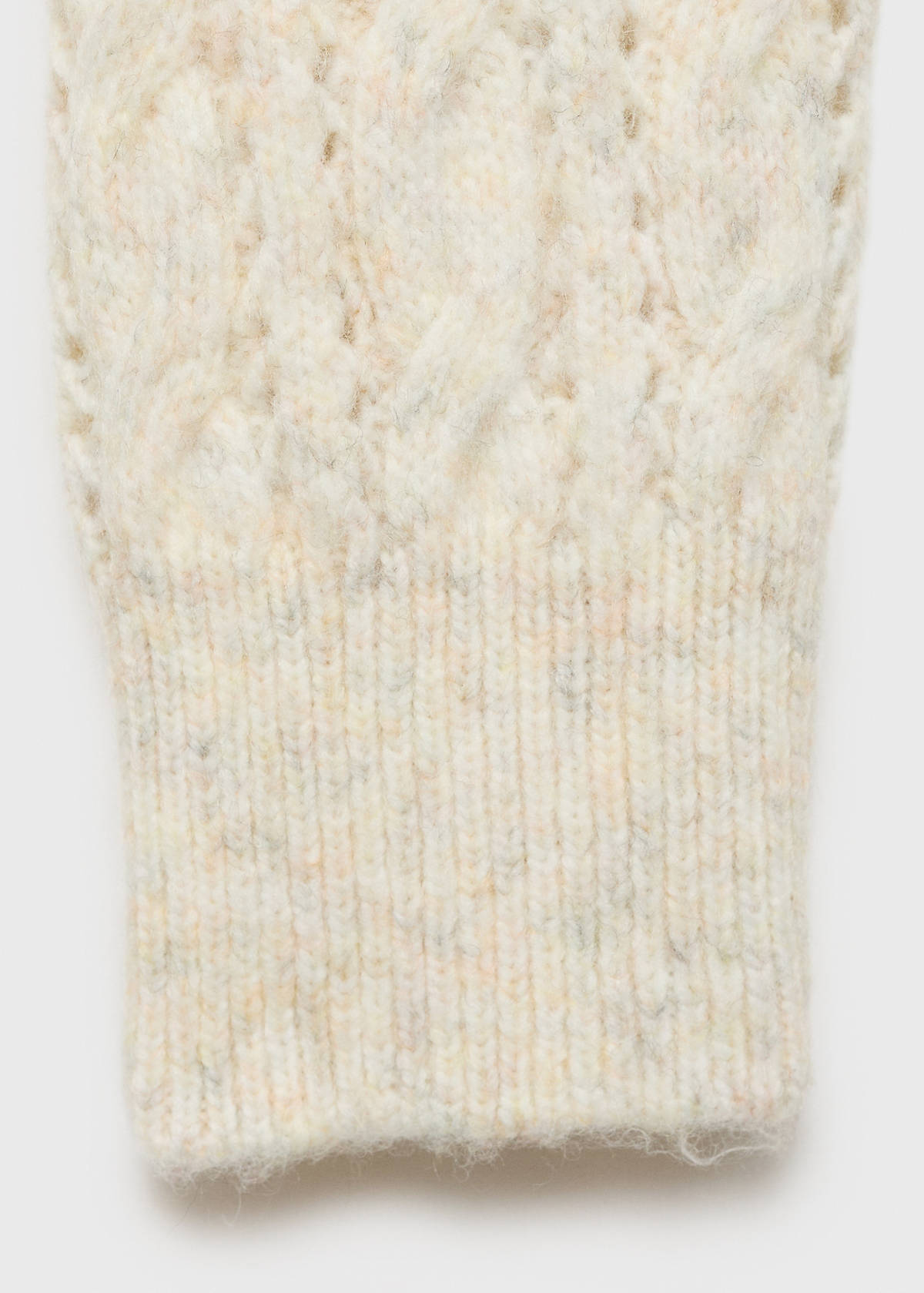 Braided sweater with openwork details — Ecru