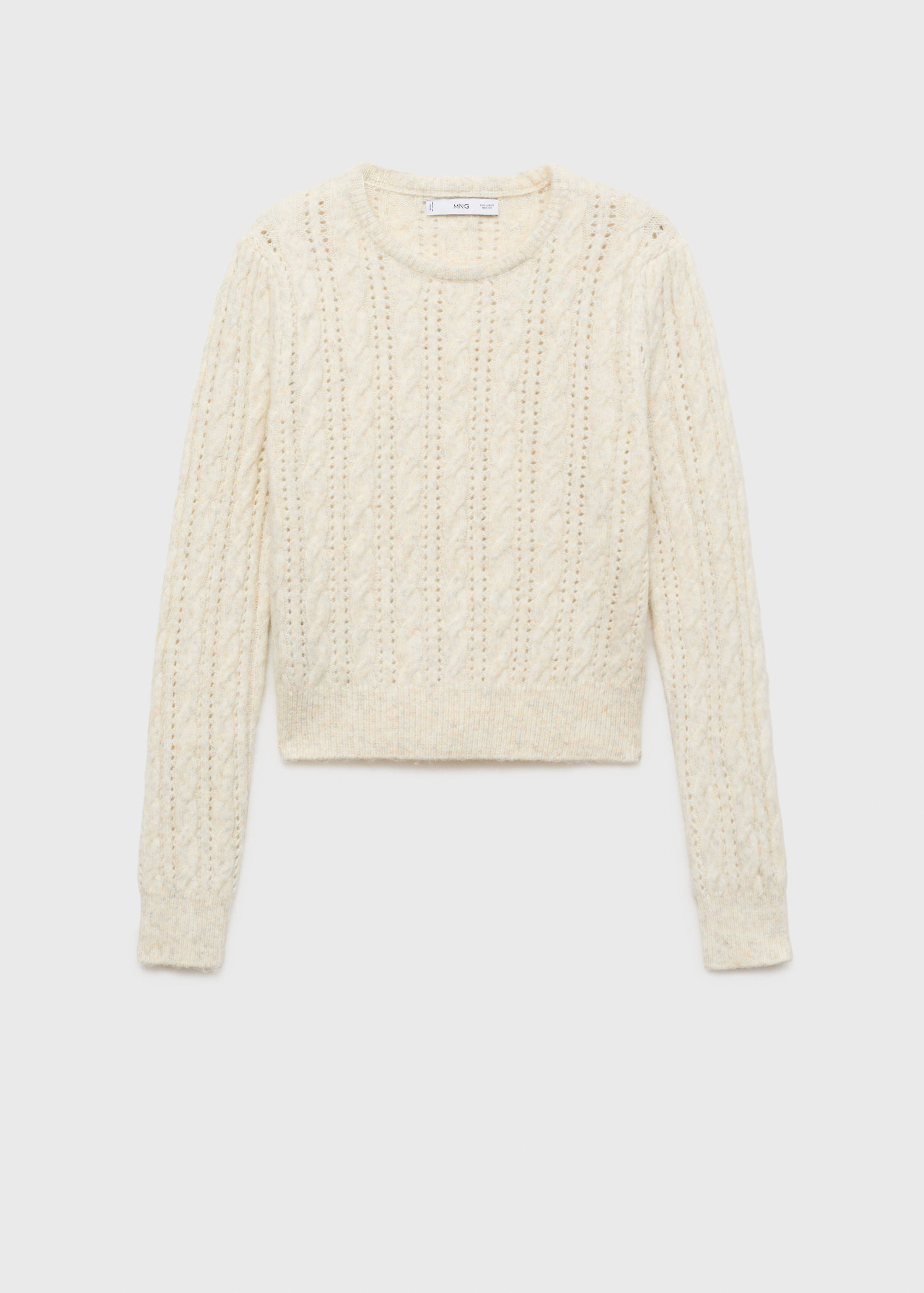 Braided sweater with lace accents - Article without model