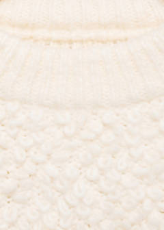 Round-neck bouclé sweater — Ecru 7