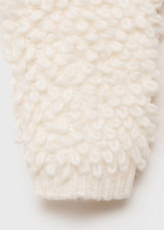 Round-neck bouclé sweater — Ecru 8
