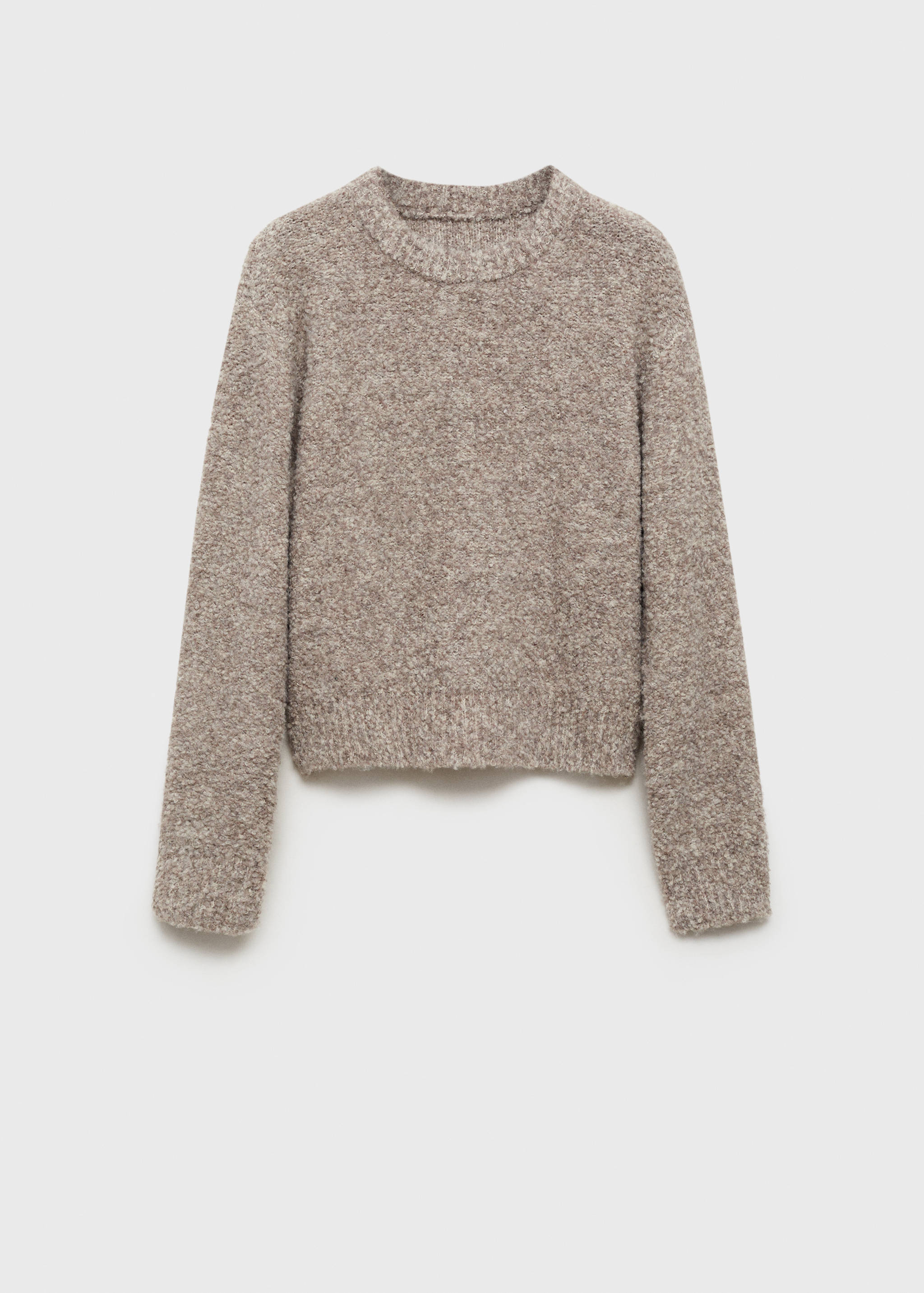 Round-neck bouclé sweater - Article without model