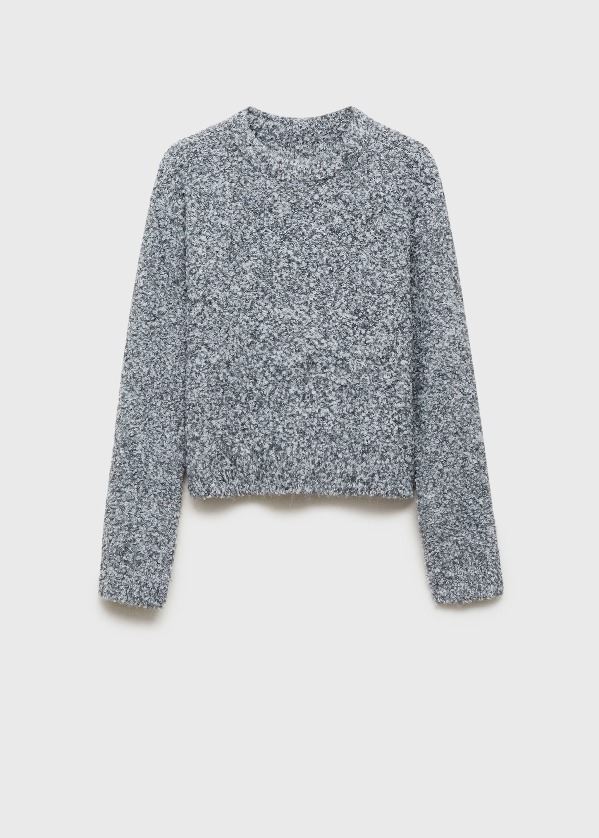 Round-neck bouclé sweater - Article without model