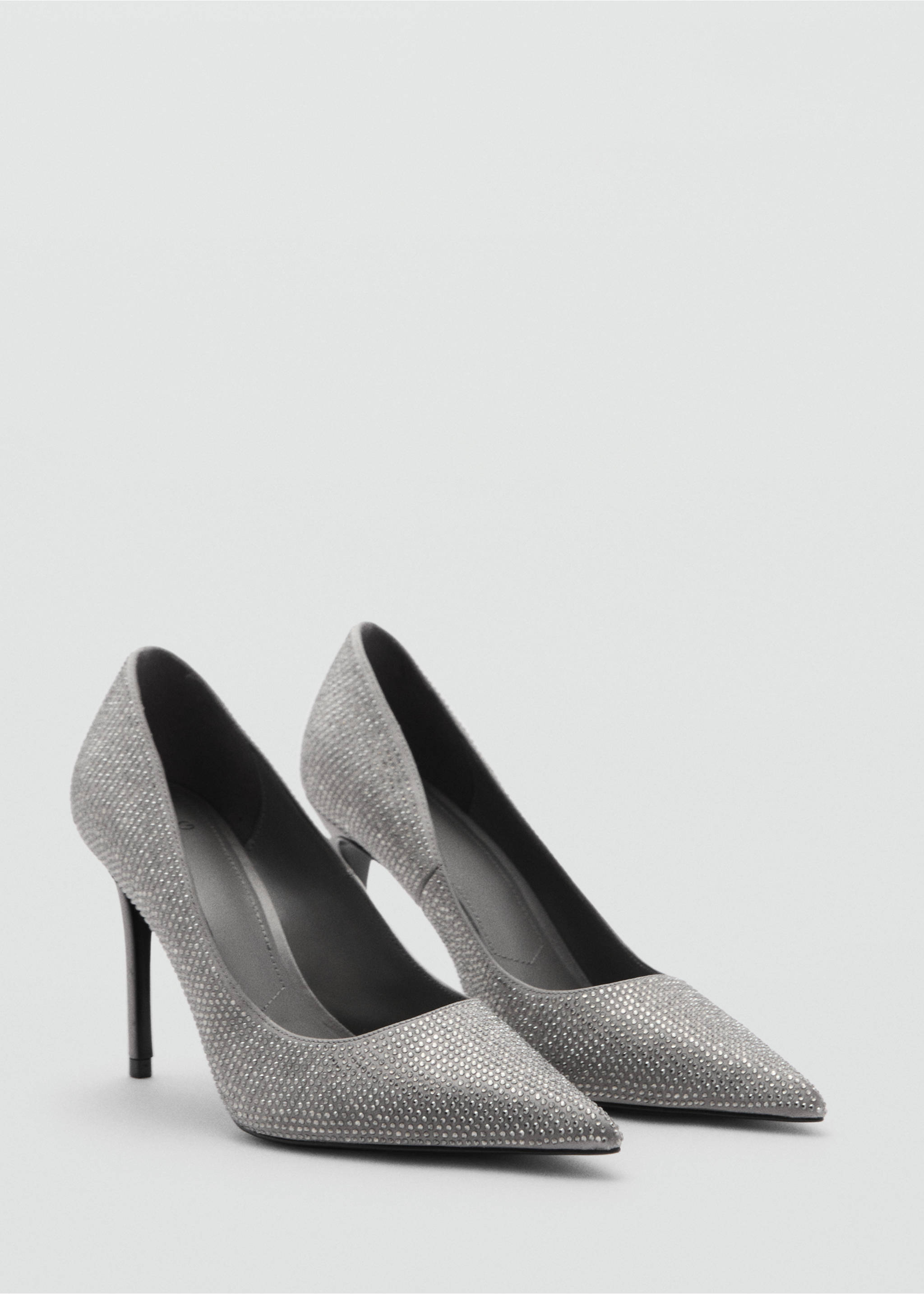 Chaussures talon strass - Plan moyen, Argent. Ref: 87000415-00.