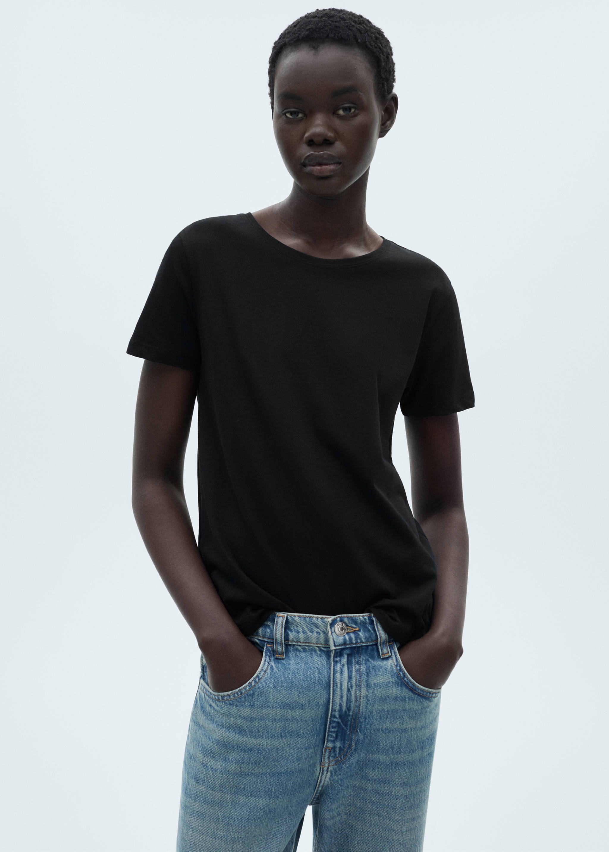 T-shirt coton manches courtes - Plan moyen