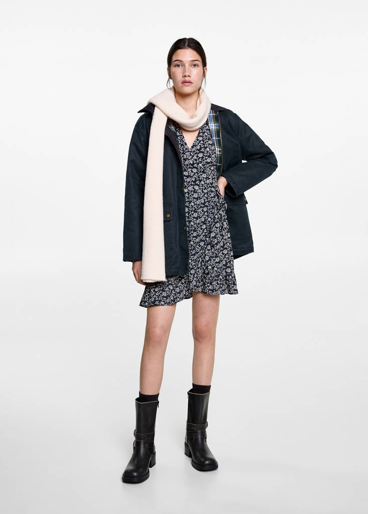 MANGO TEEN - Robe à fleurs bleu marine foncé - XL - Fille Teen