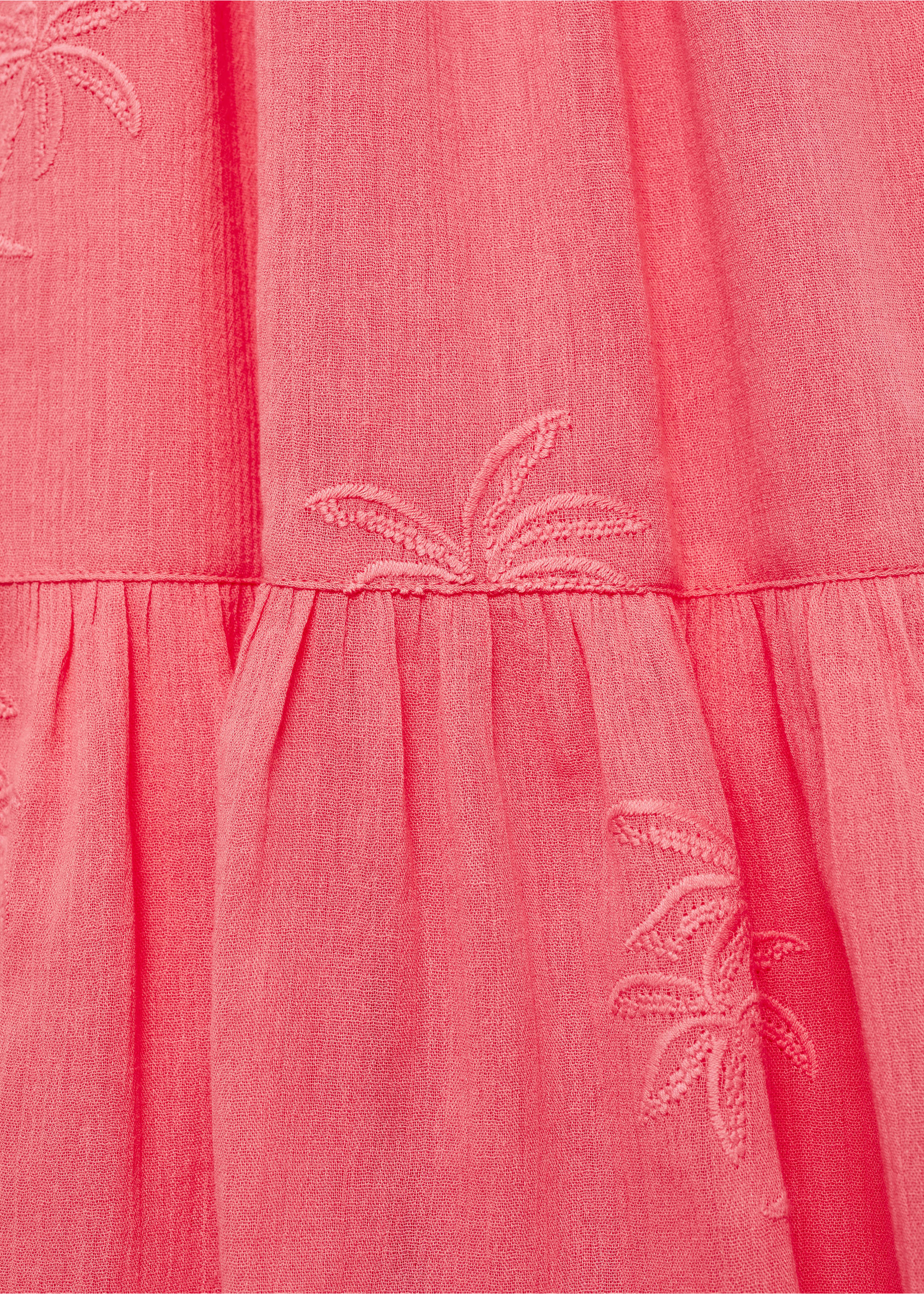 Vestido detalles bordados - Detalle del artículo 0, Fresa. Ref: 87000439-00.