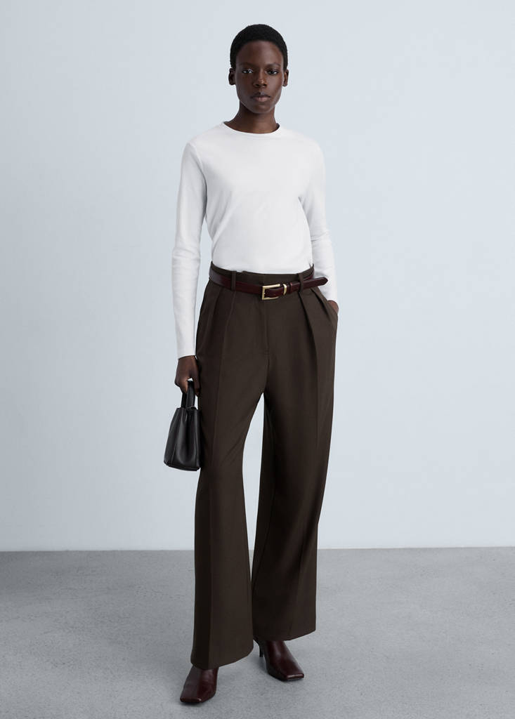 Thin round-neck t-shirt — White