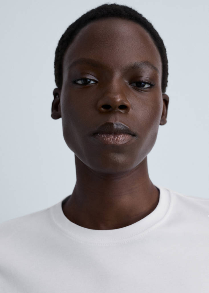 Thin round-neck t-shirt — White