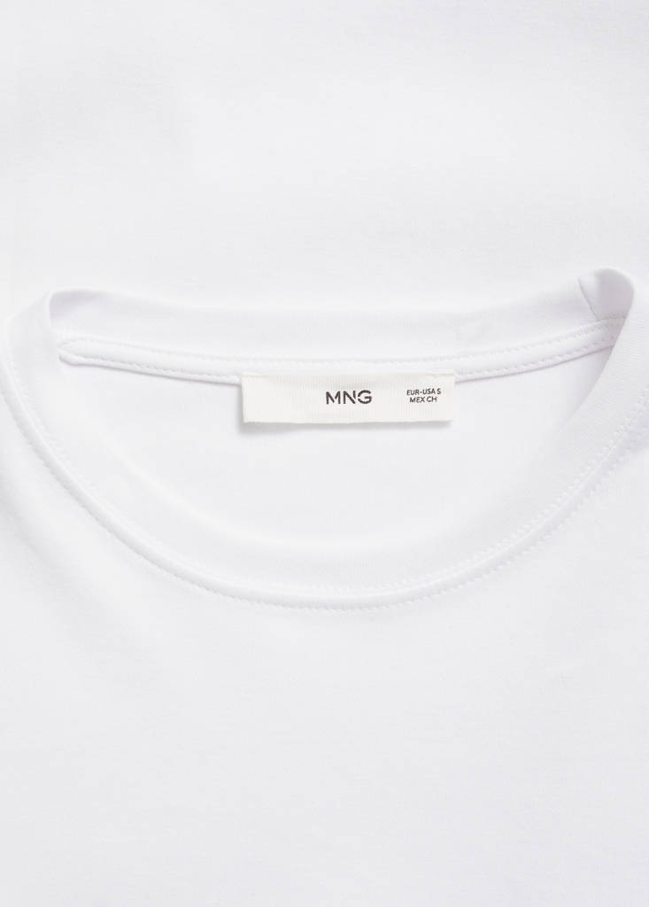 Thin round-neck t-shirt — White