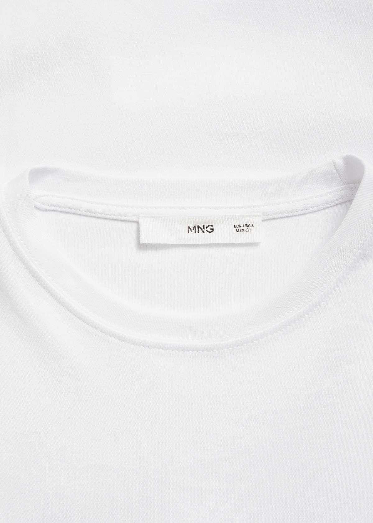 Thin round-neck t-shirt — White