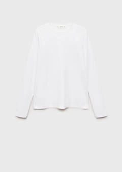 Thin round-neck t-shirt — White 6