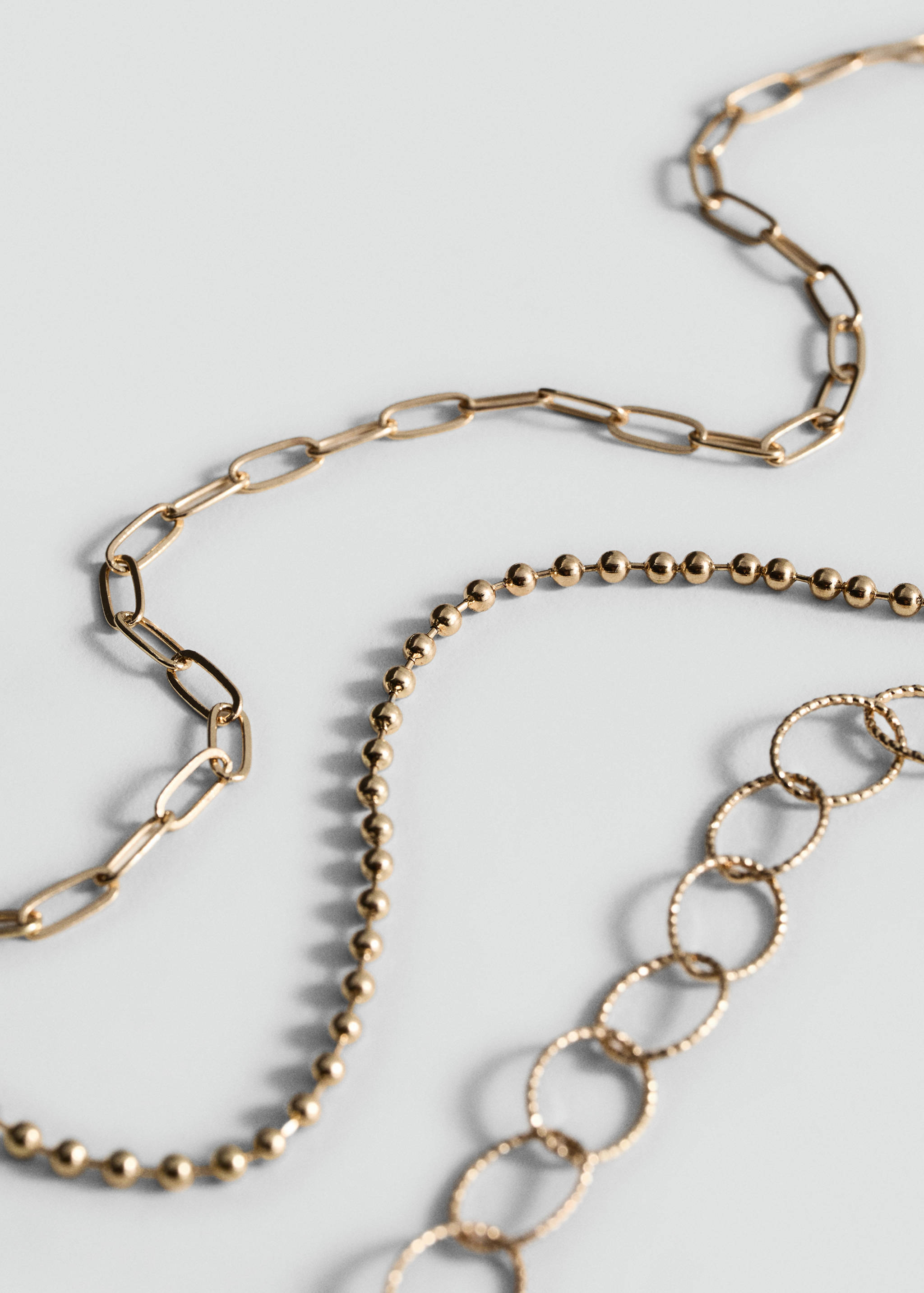 Combined chain necklace - Medium plane