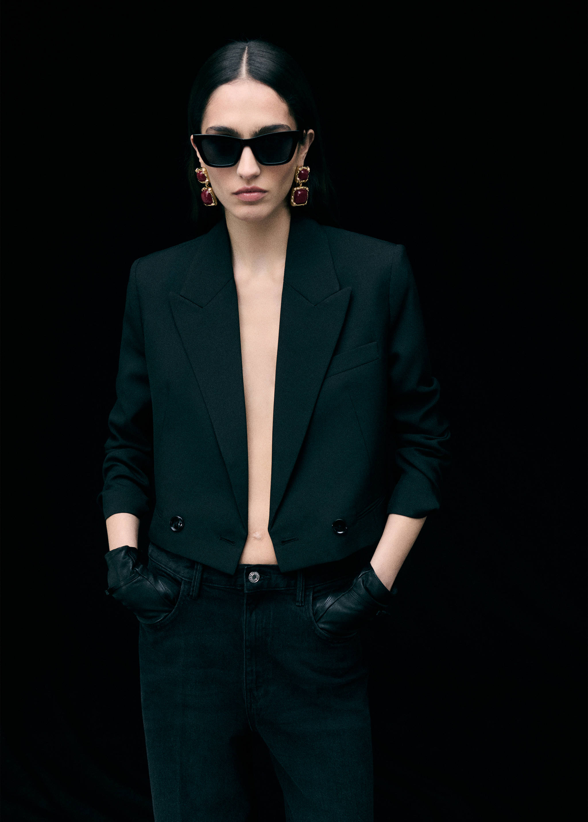 Beaded drop earrings - General plane