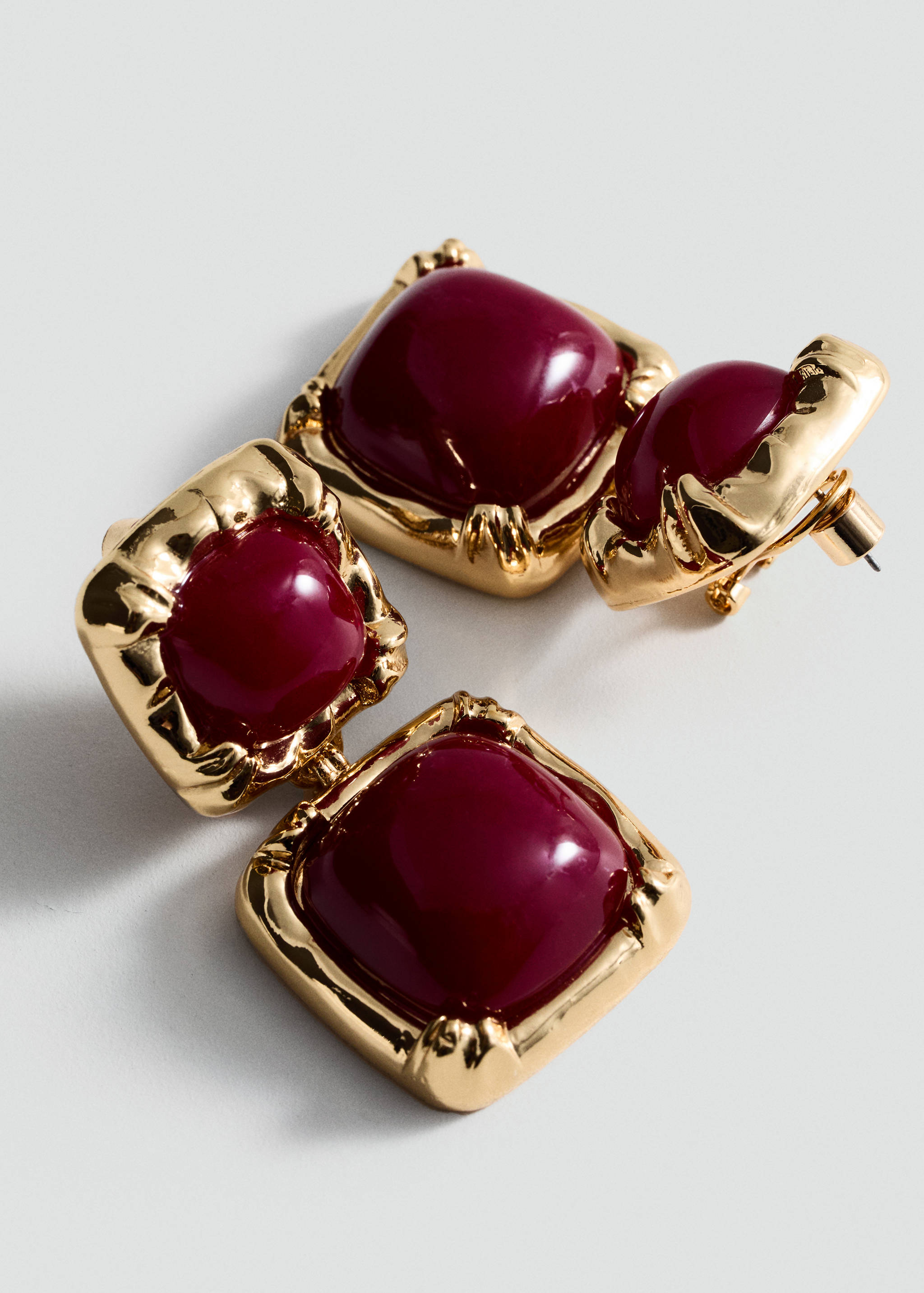 Beaded drop earrings - Medium plane