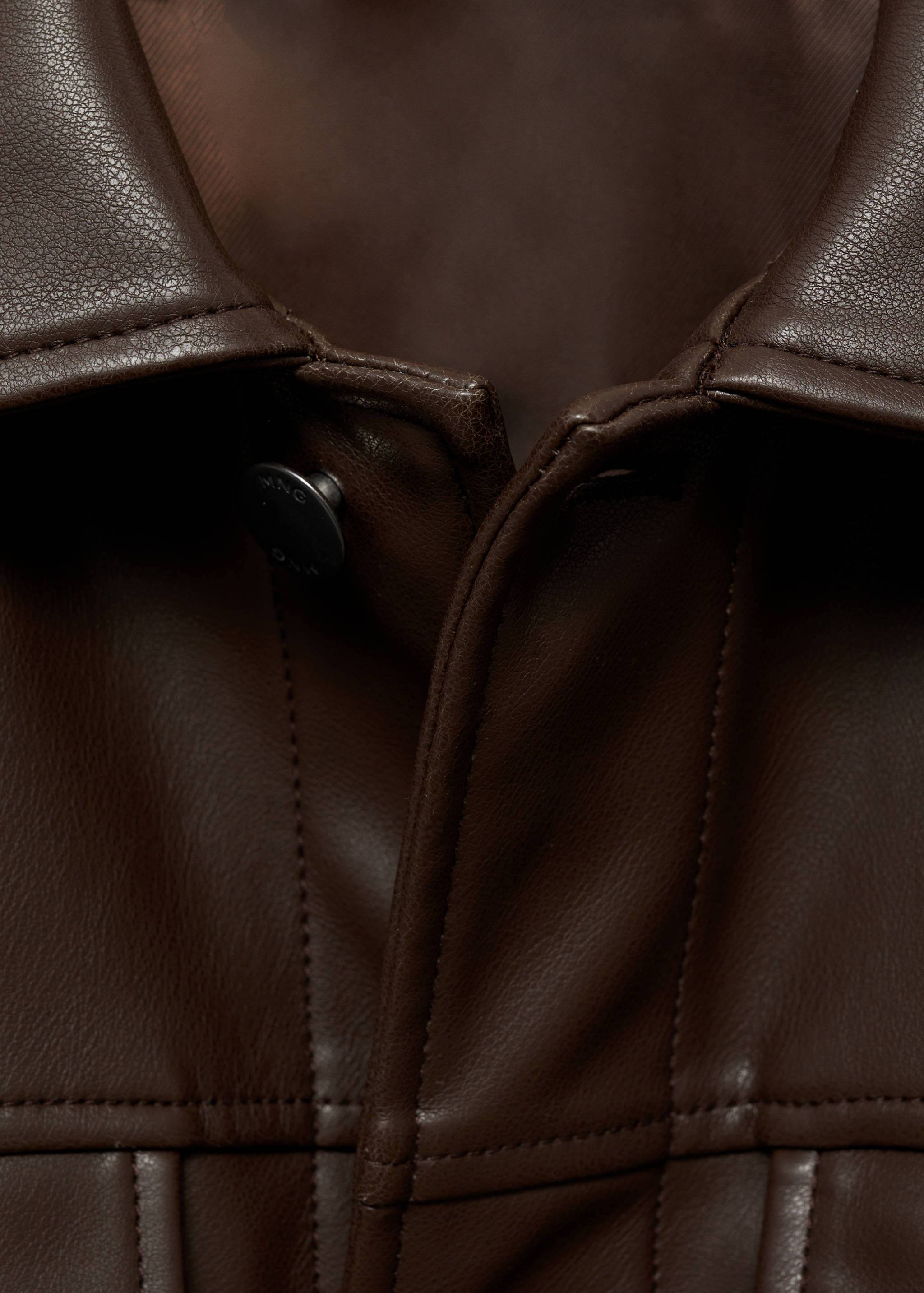 Faux-leather jacket with pockets - Details of the article 8