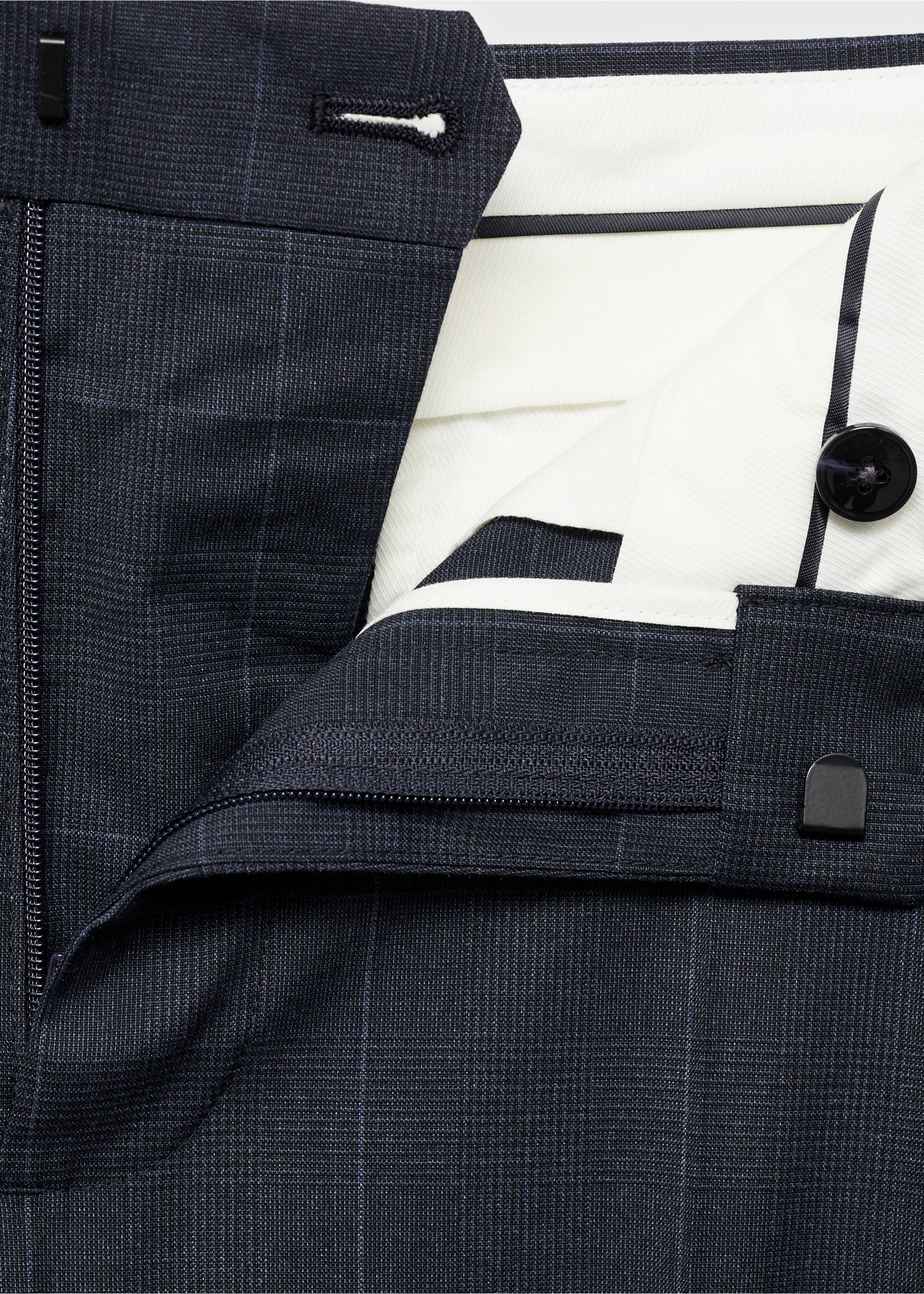 Süper slim fit streç kumaştan kumaş pantolon - Ürün detayı 0, Lacivert. Ref: 87000591-00.