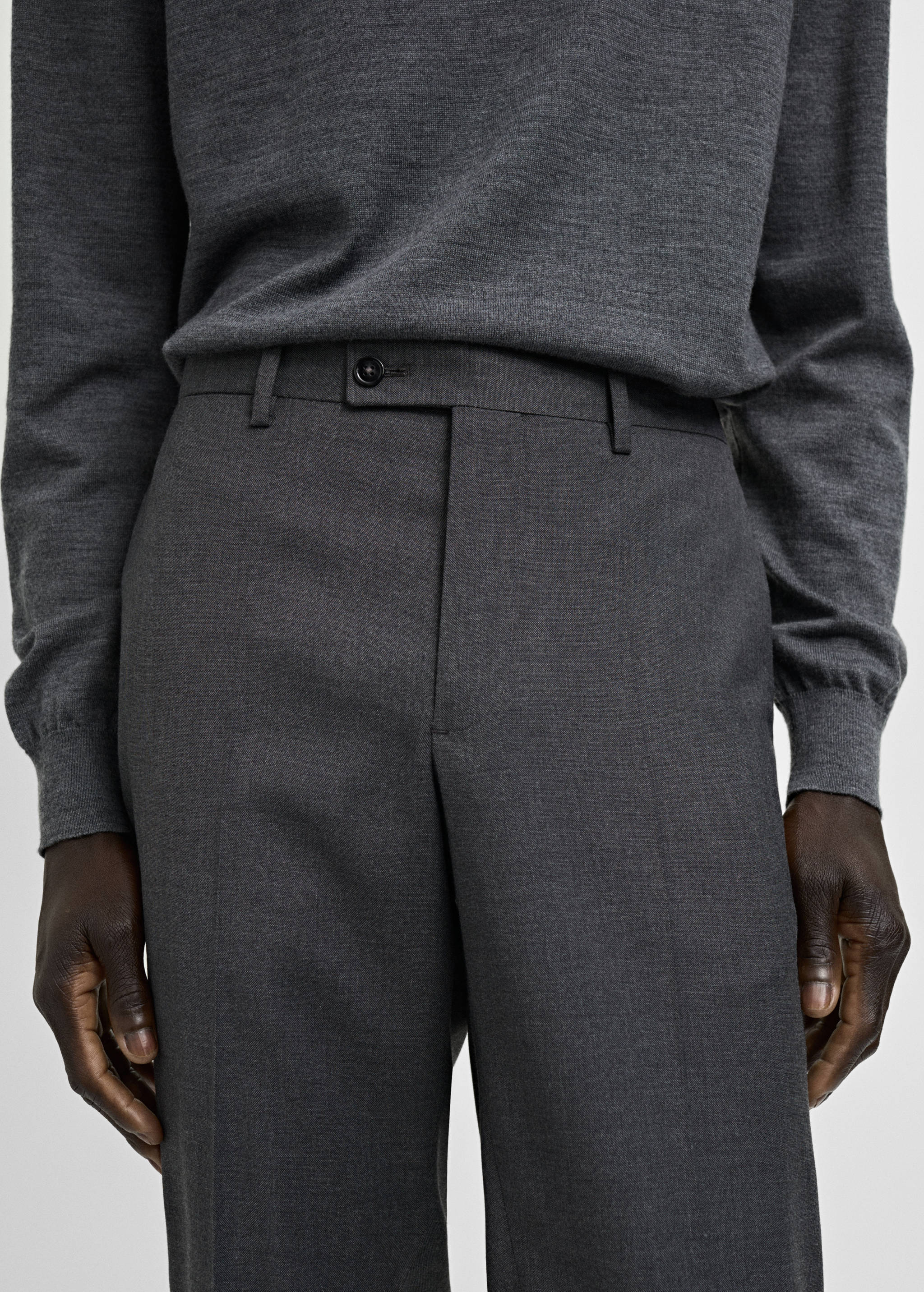 米兰修身版型西装裤 - null