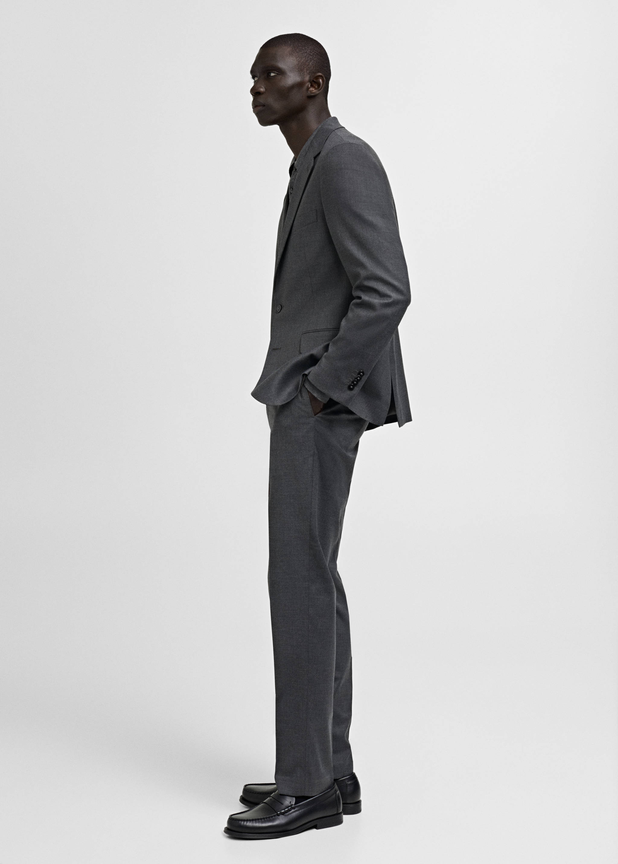 米兰修身版型西装裤 - null