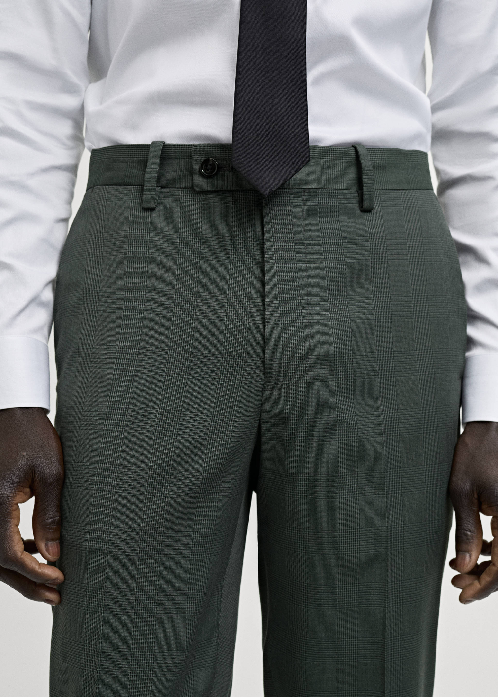 米兰威尔士亲王格纹西装裤 - null