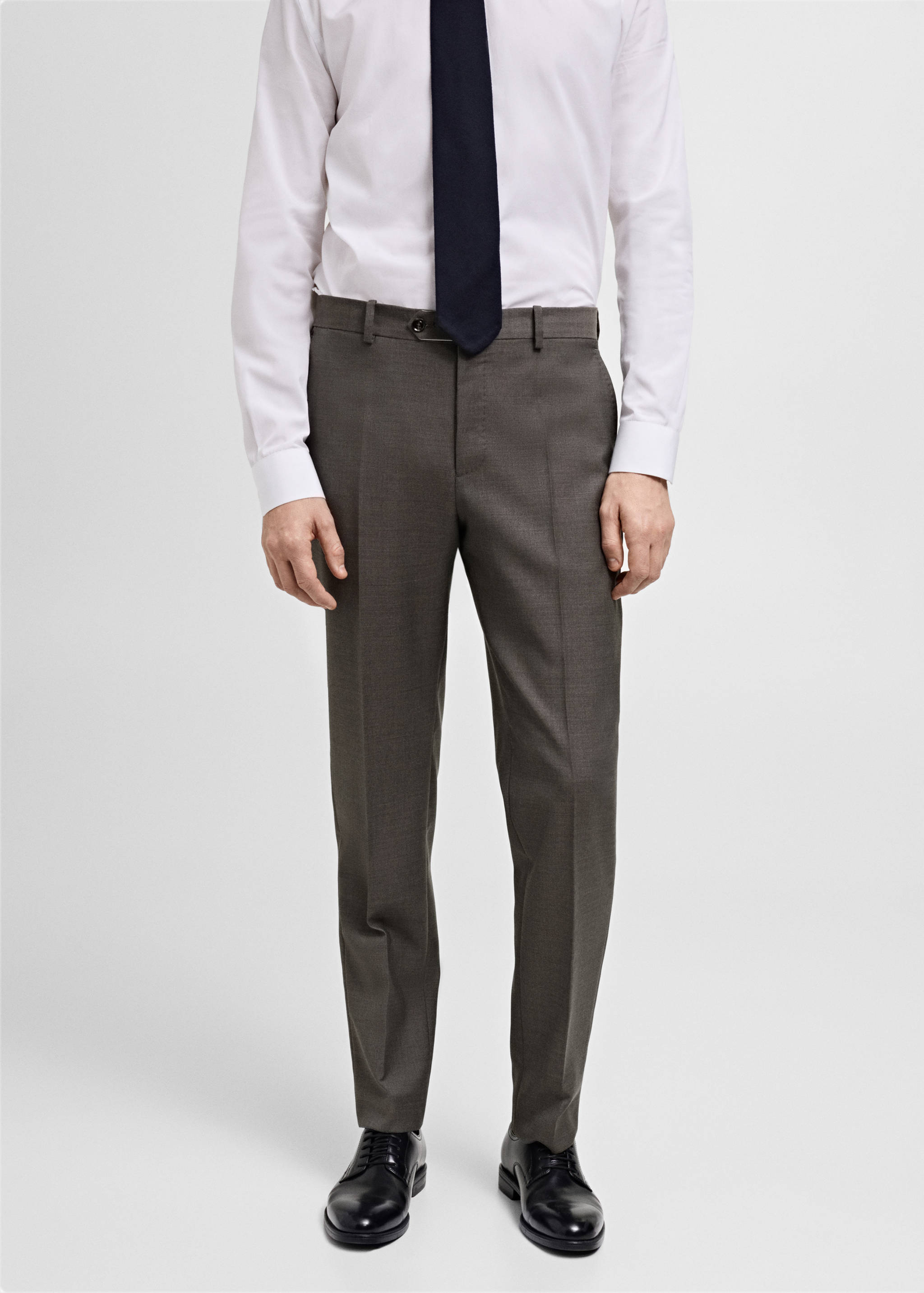 Venice 100% virgin wool suit pants - Medium plane