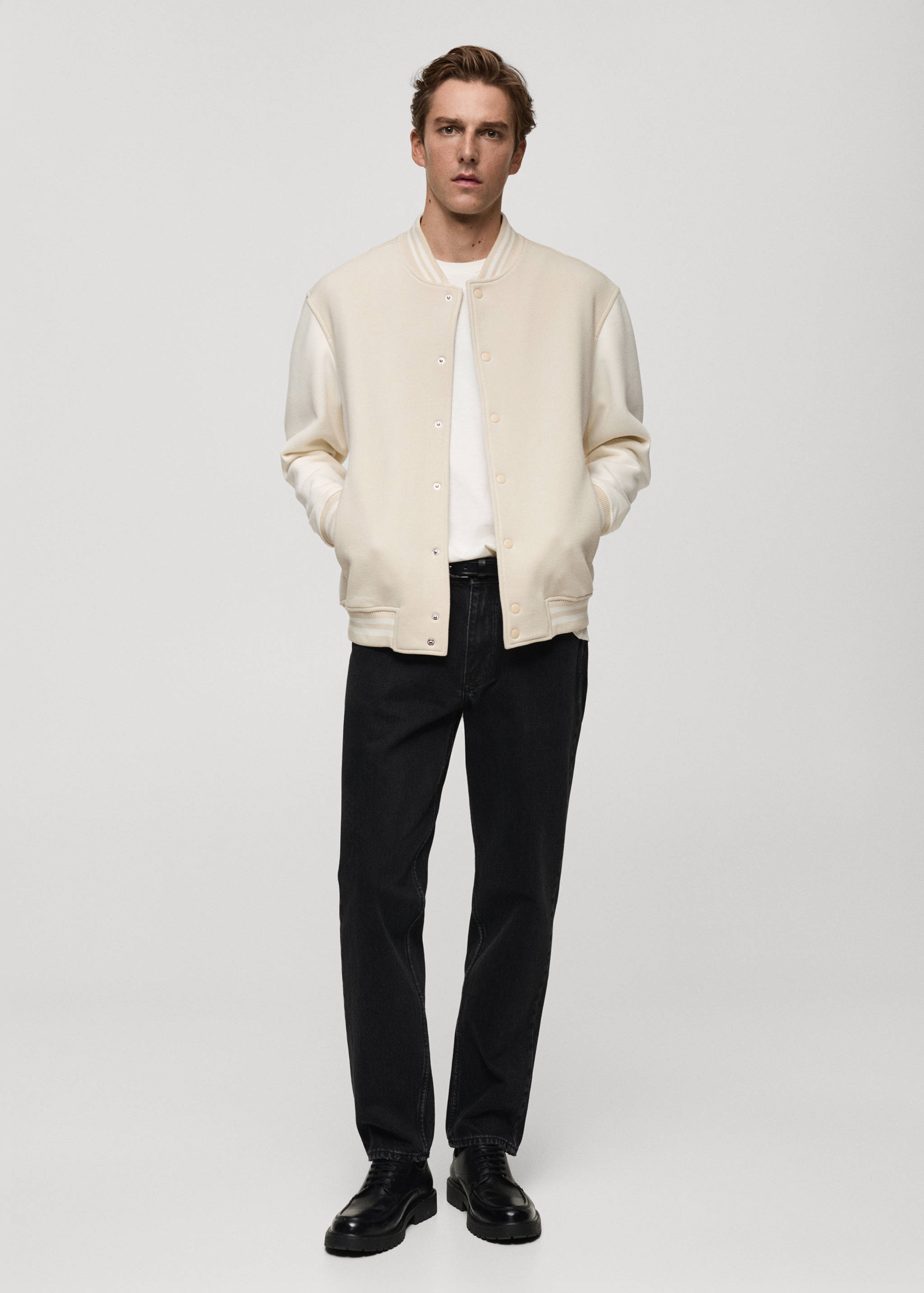 Contrasting cotton bomber jacket - General plane