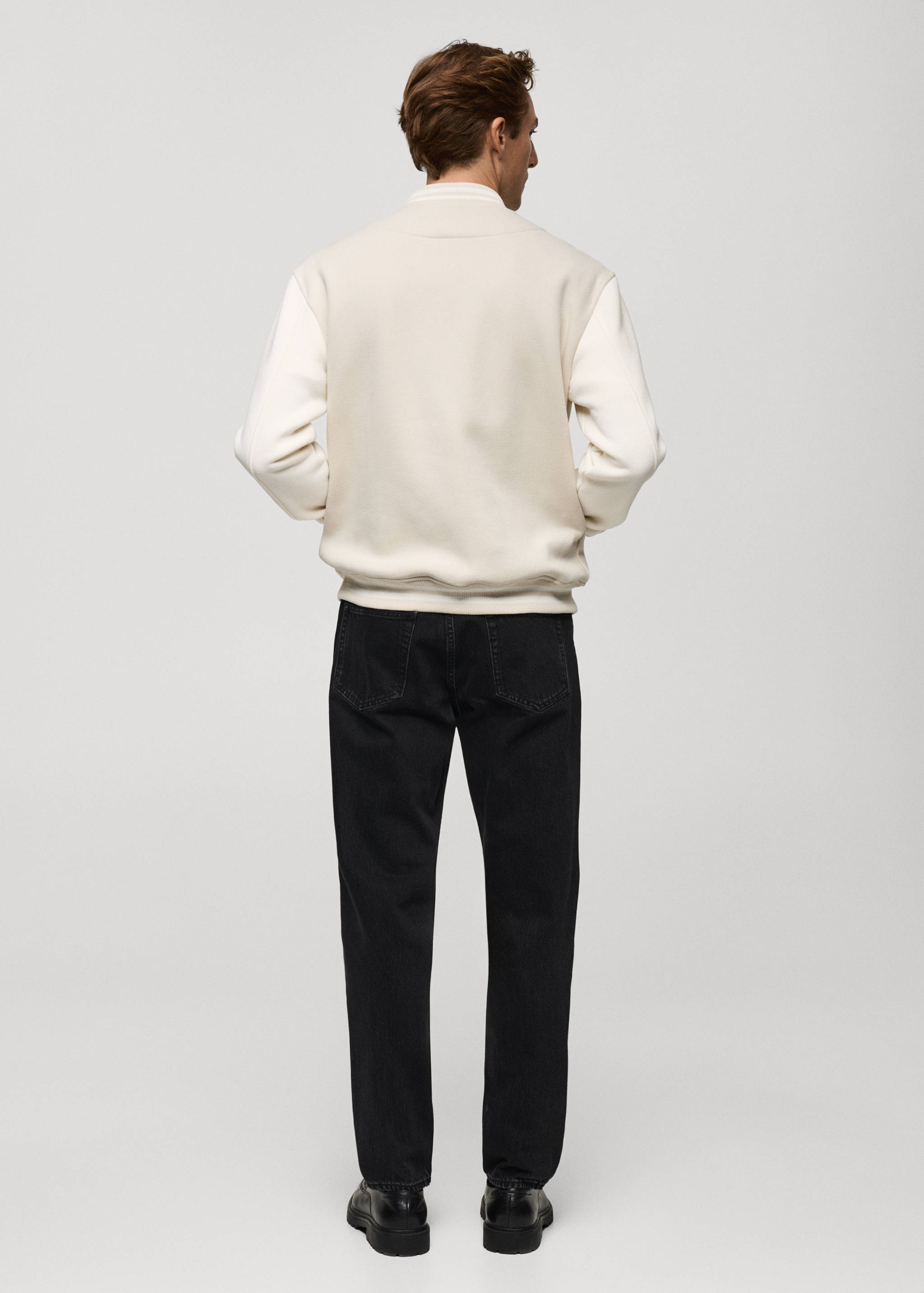 Contrasting cotton bomber jacket - Reverse of the article