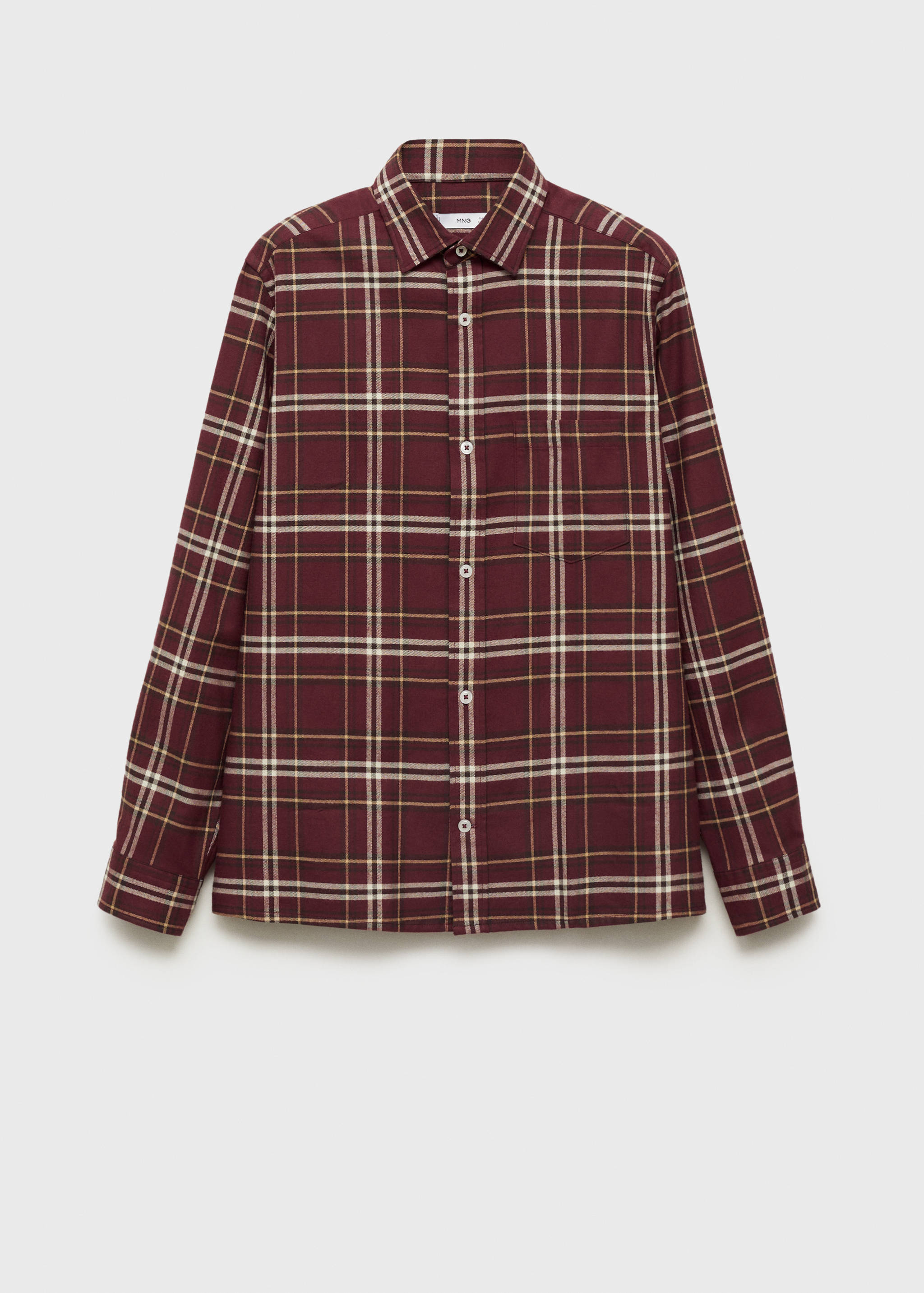 100% cotton flannel checkered shirt - Article without model