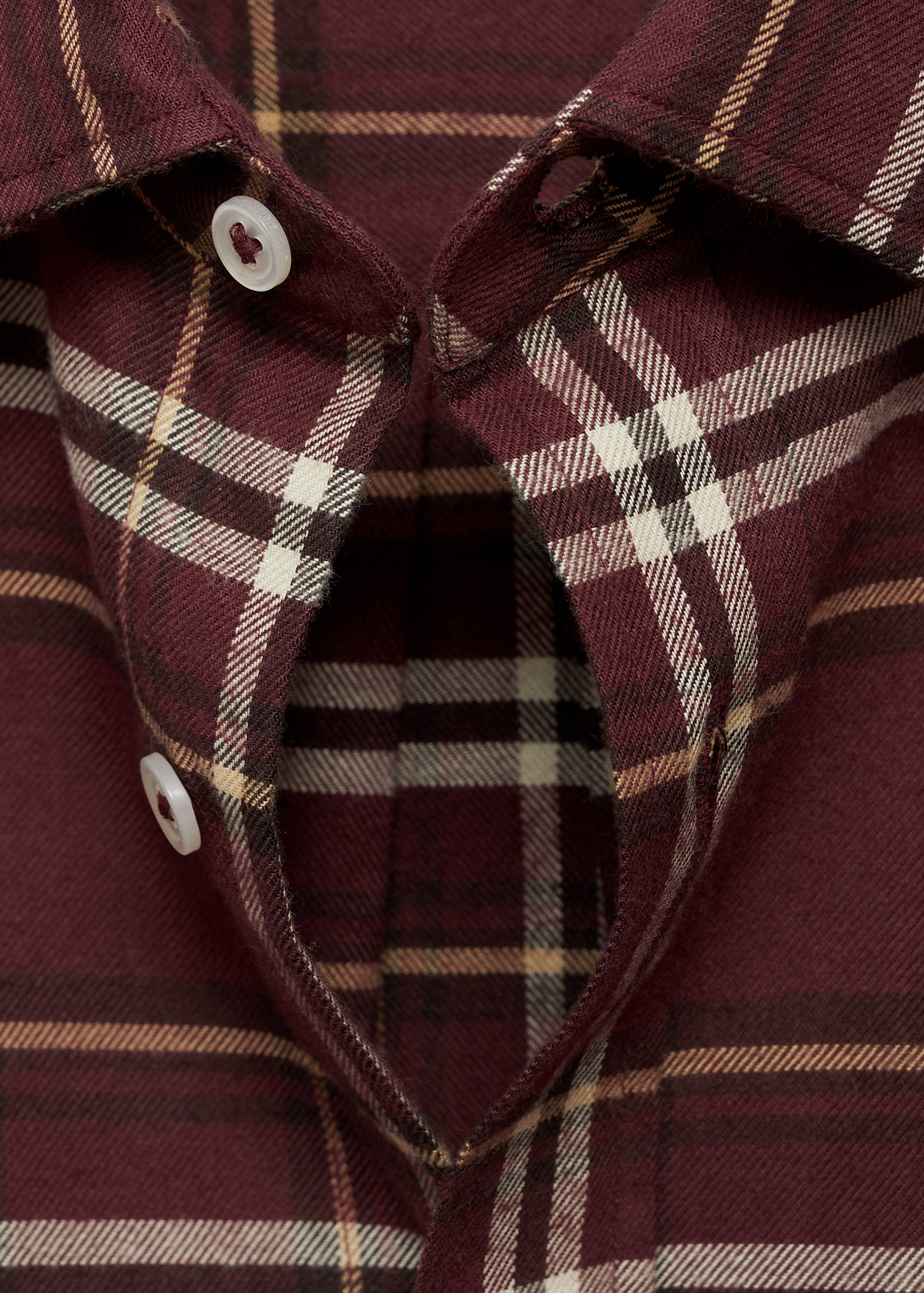 100% cotton flannel checkered shirt - Details of the article 8
