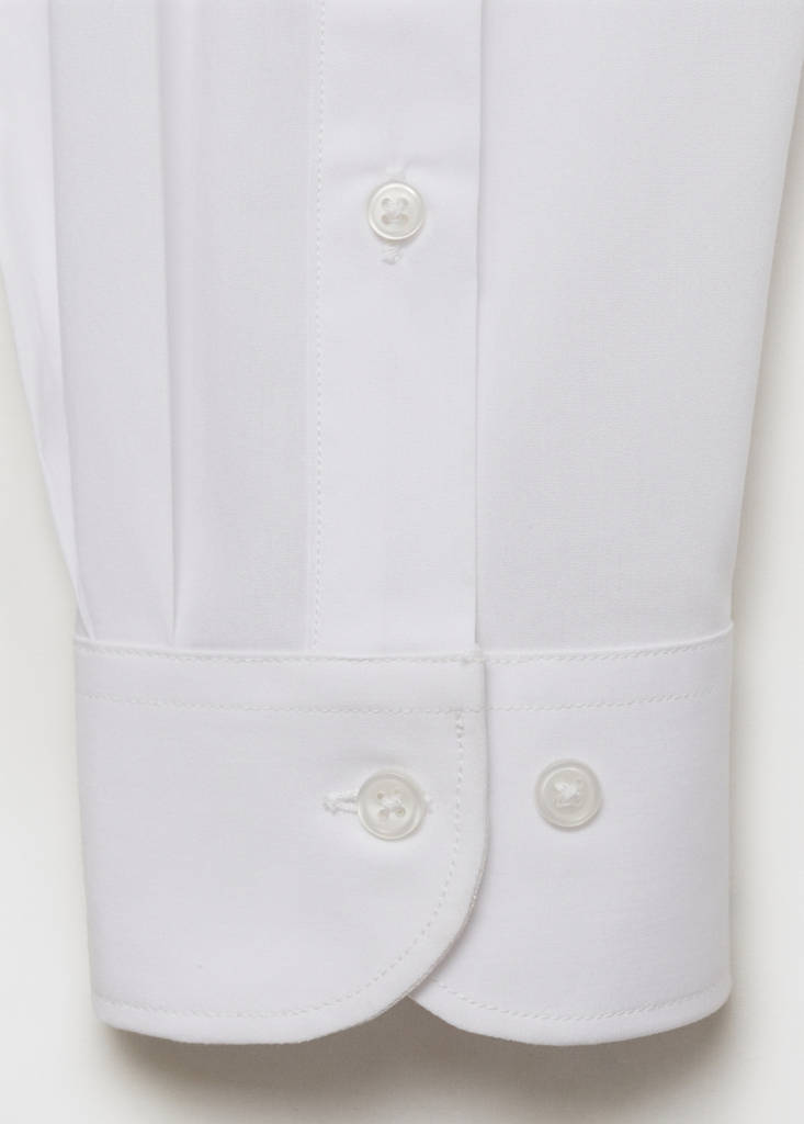 Regular-fit stretch cotton shirt — White