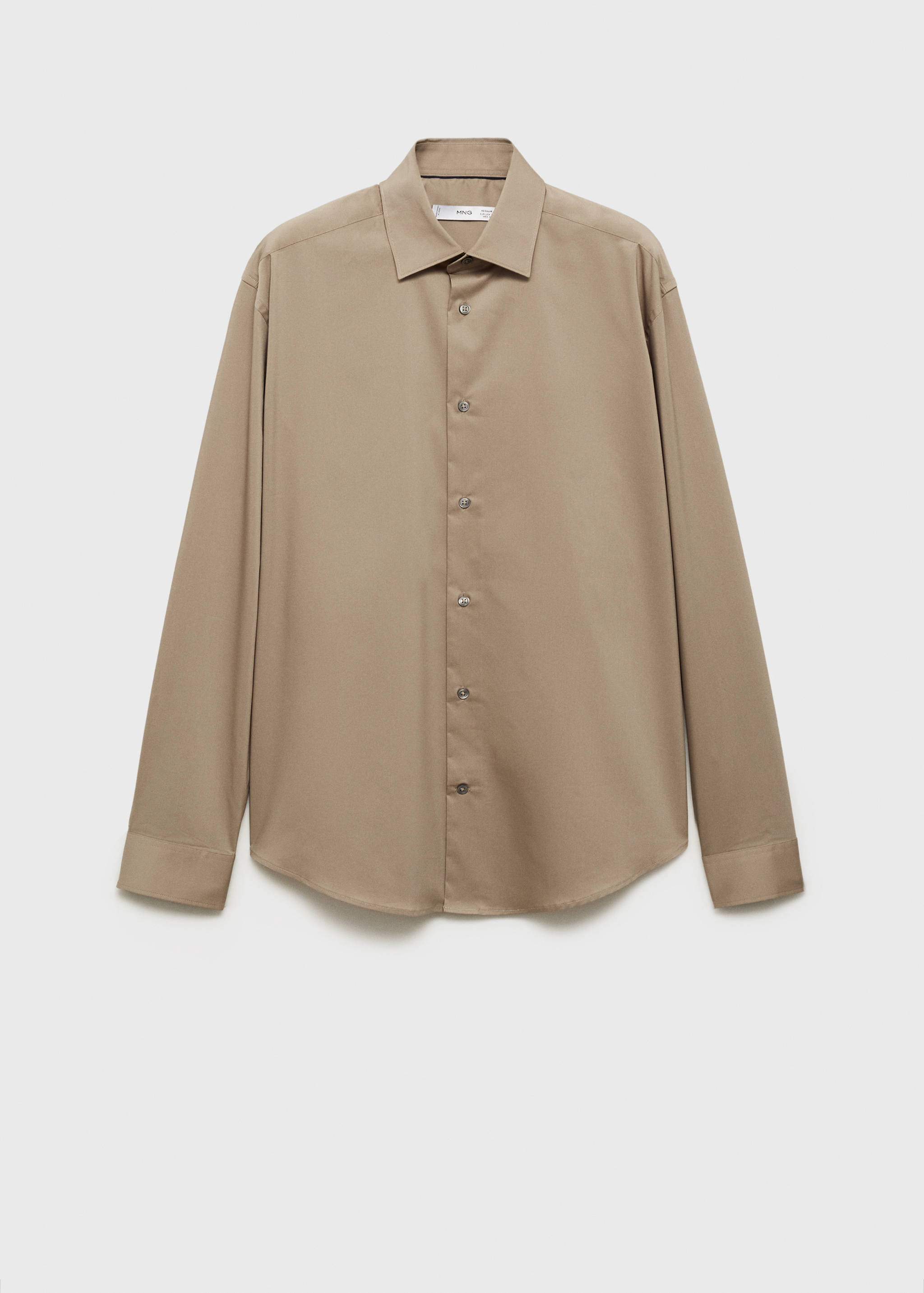Regular-fit stretch cotton shirt - Article without model