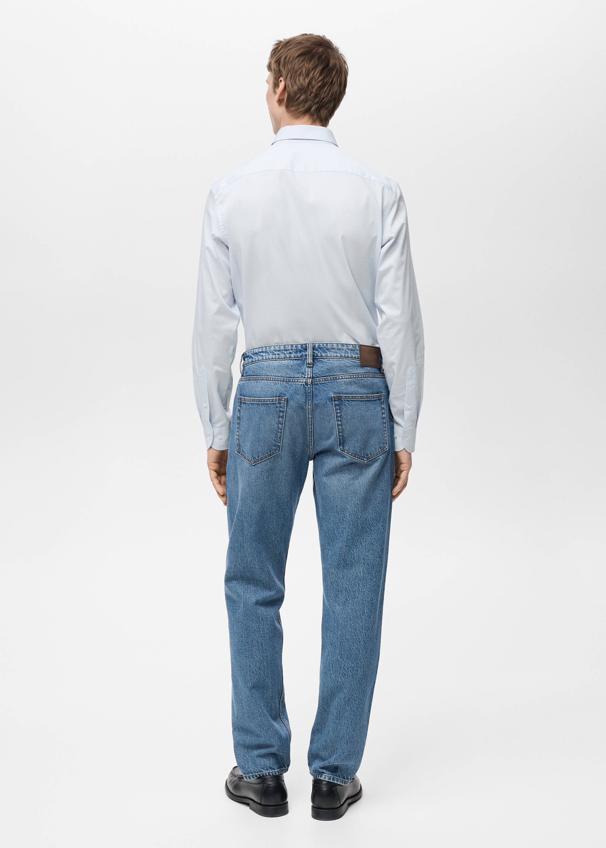 Regular-fit stretch cotton shirt - Reverse of the article