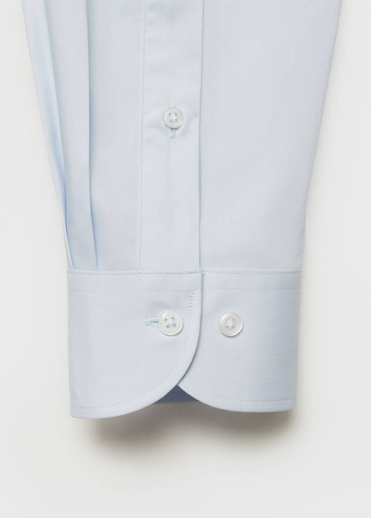 Regular-fit stretch cotton shirt — Sky Blue