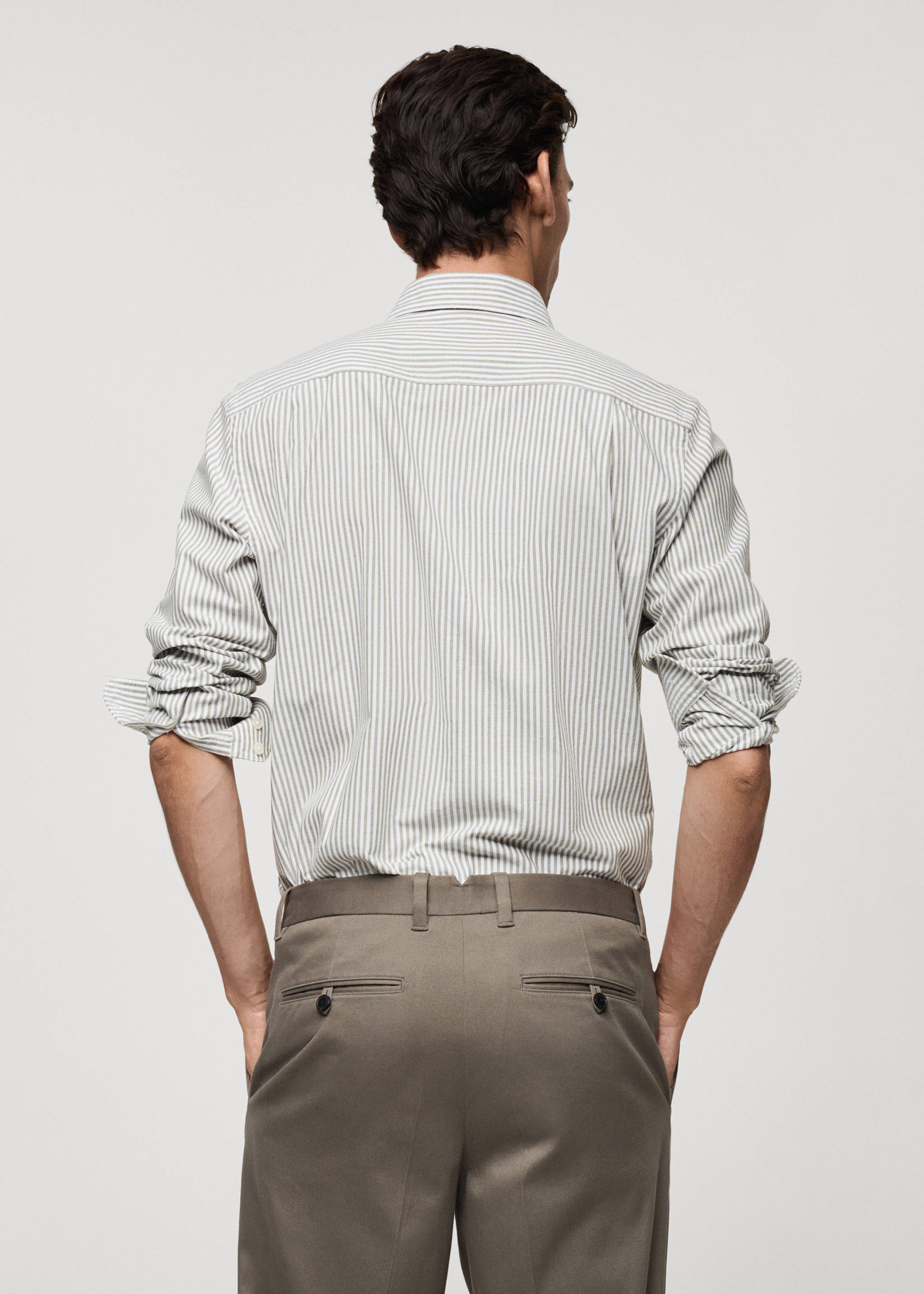 100% cotton striped shirt - Reverse of the article