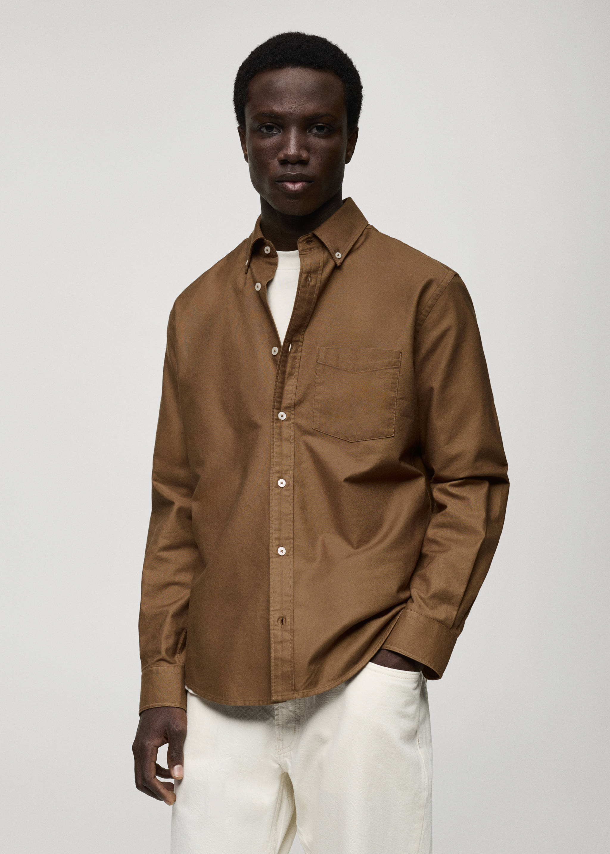 Chemise 100 % coton Oxford - Plan moyen