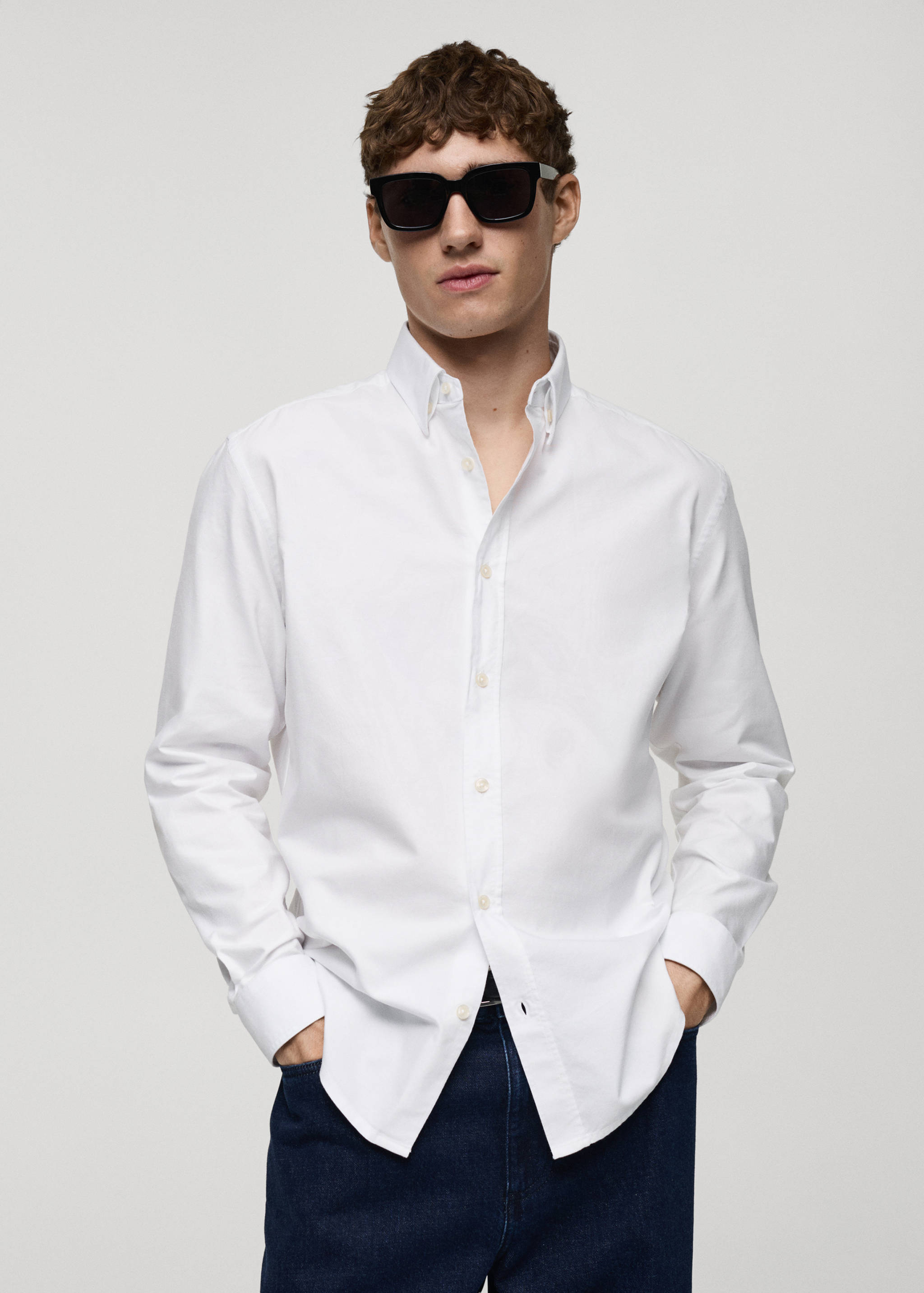 100% cotton Oxford shirt - Medium plane
