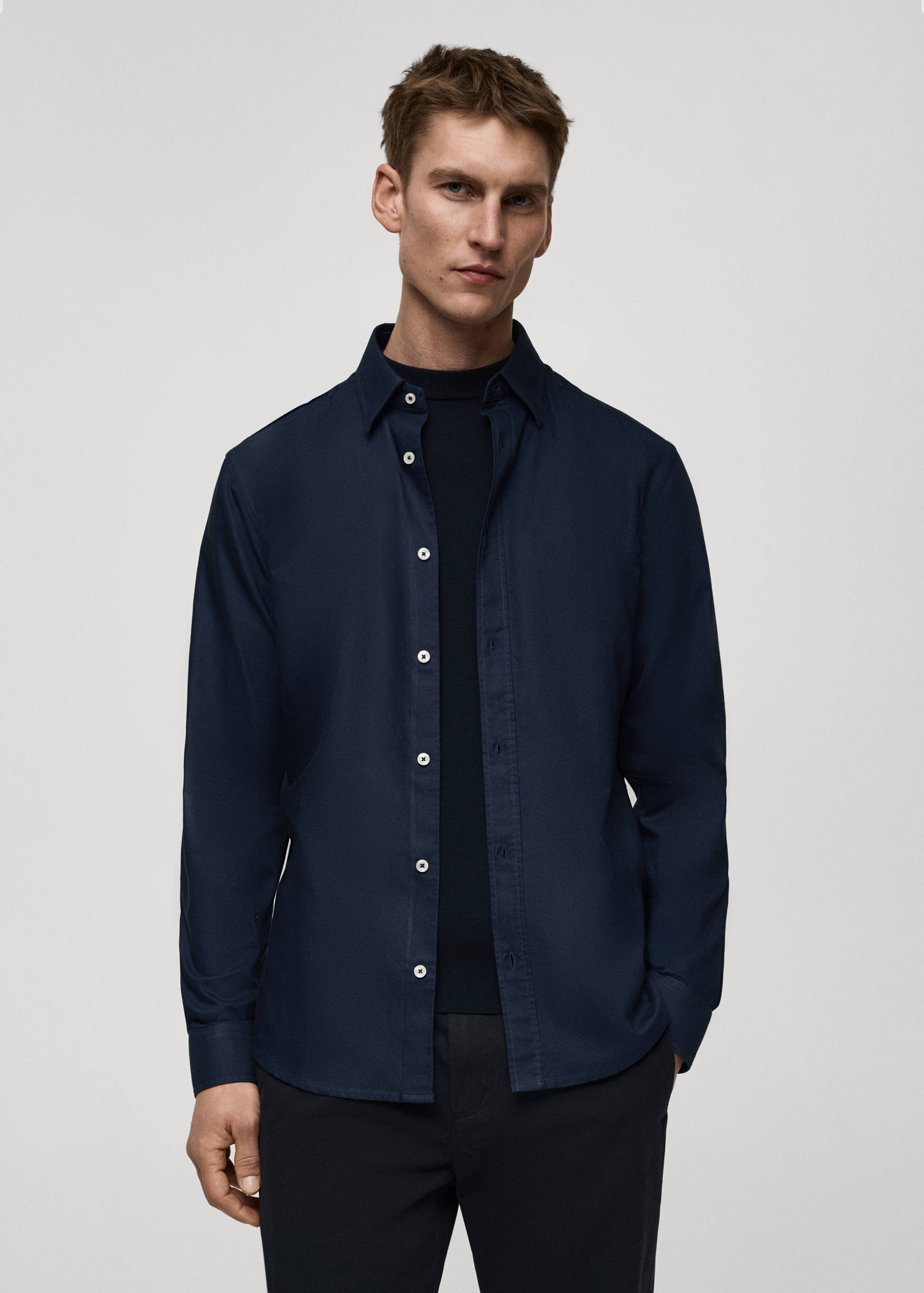 100% cotton Oxford shirt - Medium plane