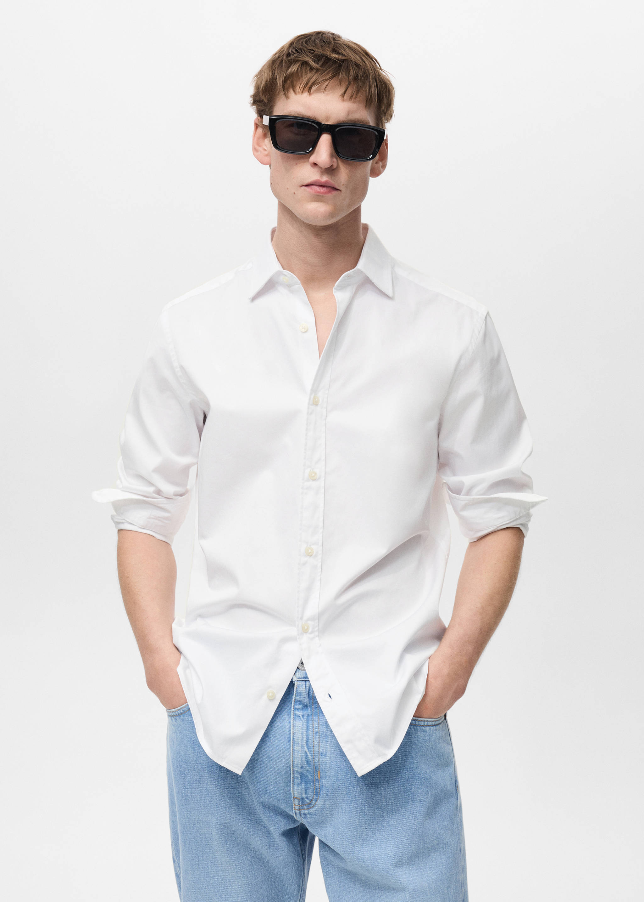 100% cotton regular fit shirt - Medium plane