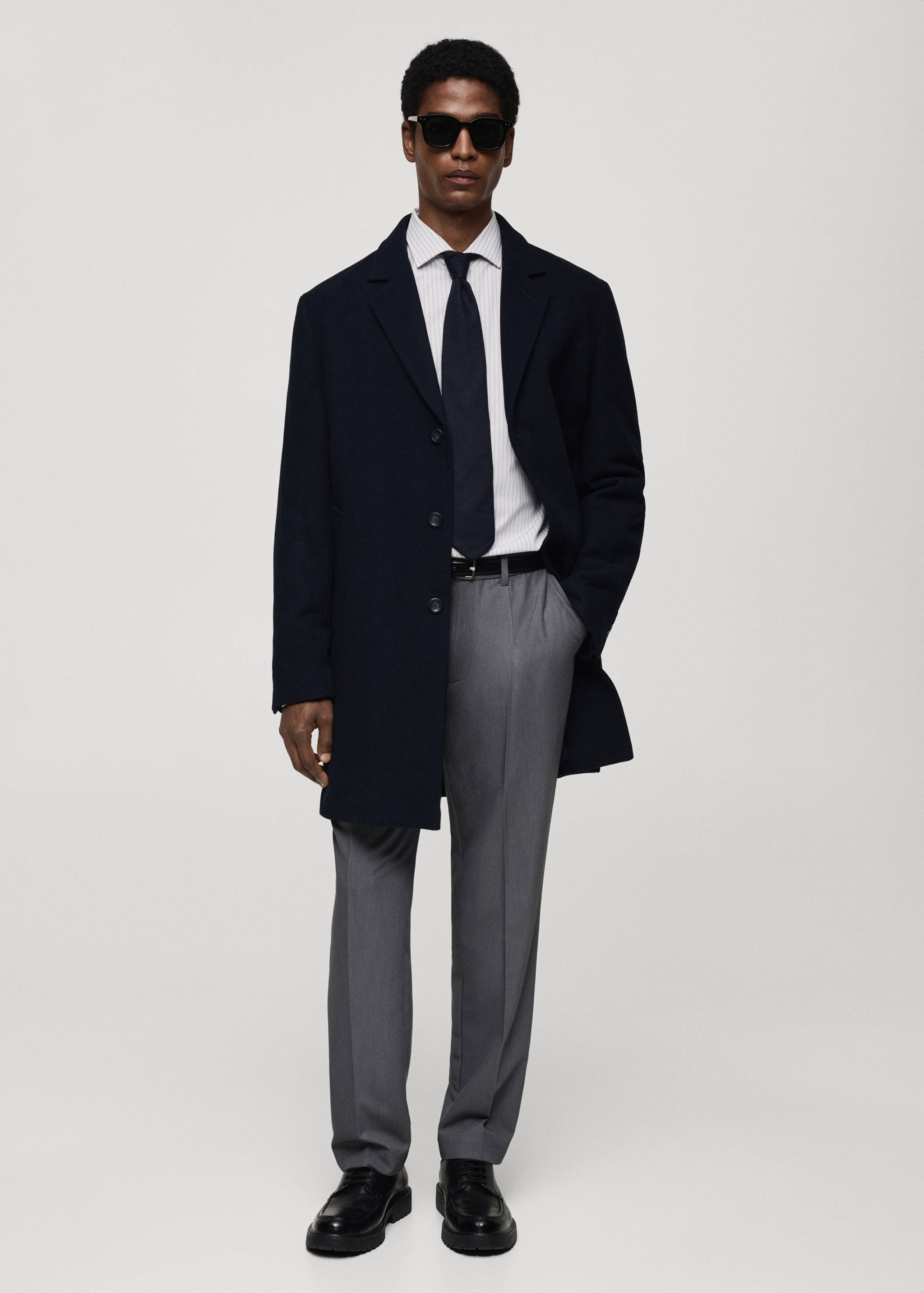 Chemise slim fit coton rayée - Plan général