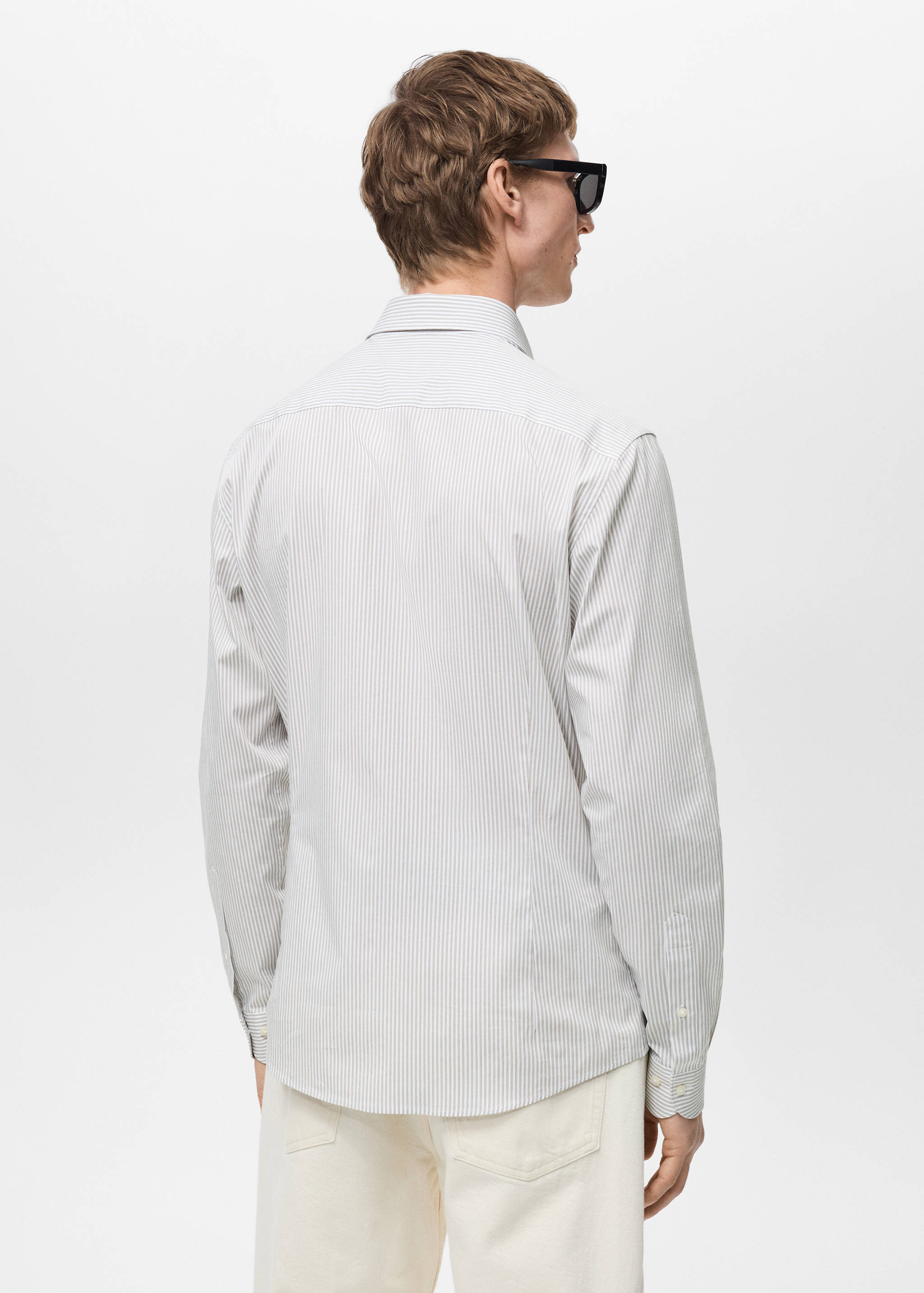 Chemise slim fit coton rayée - Verso de l’article