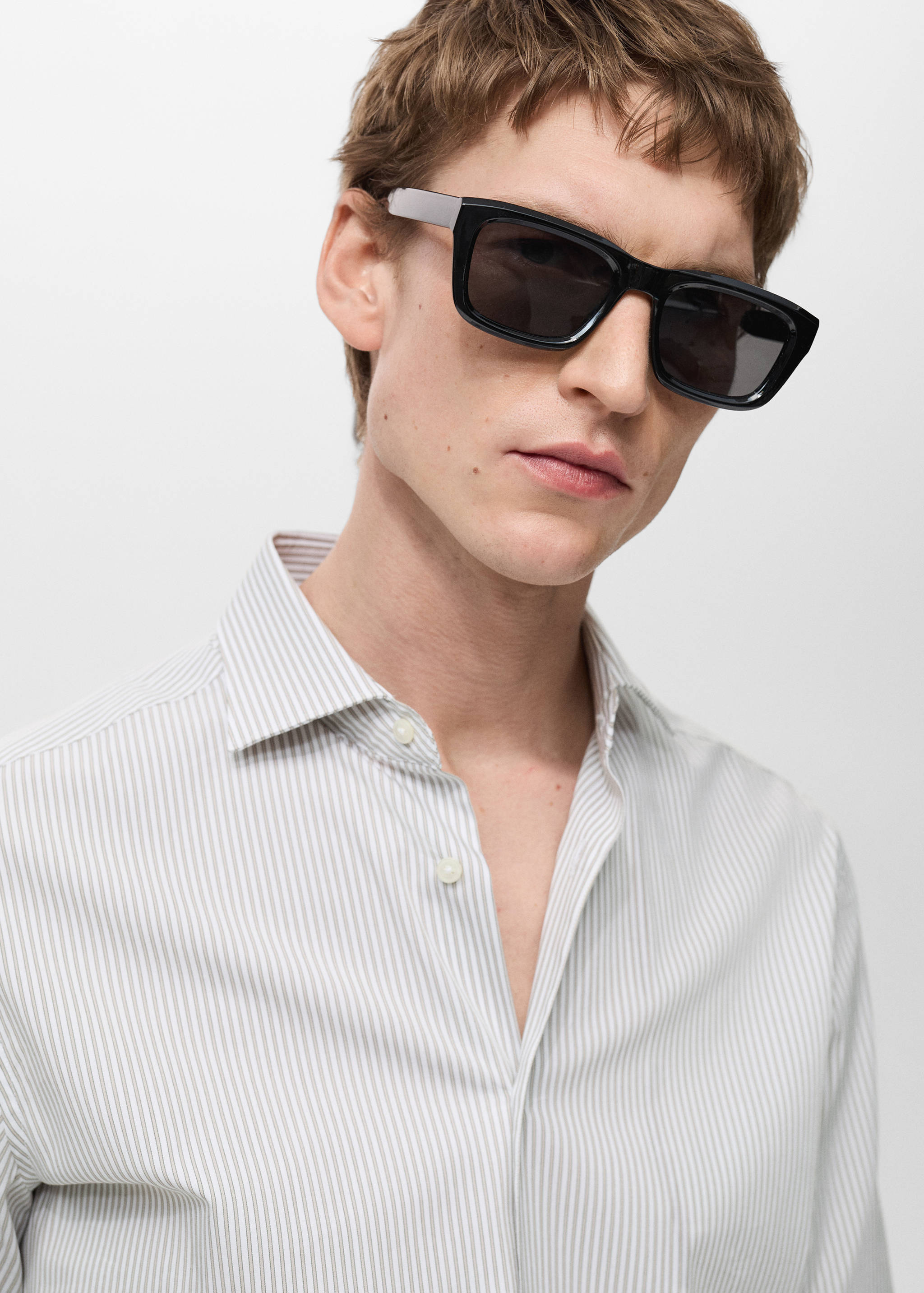 Chemise slim fit coton rayée - Détail de l'article 1