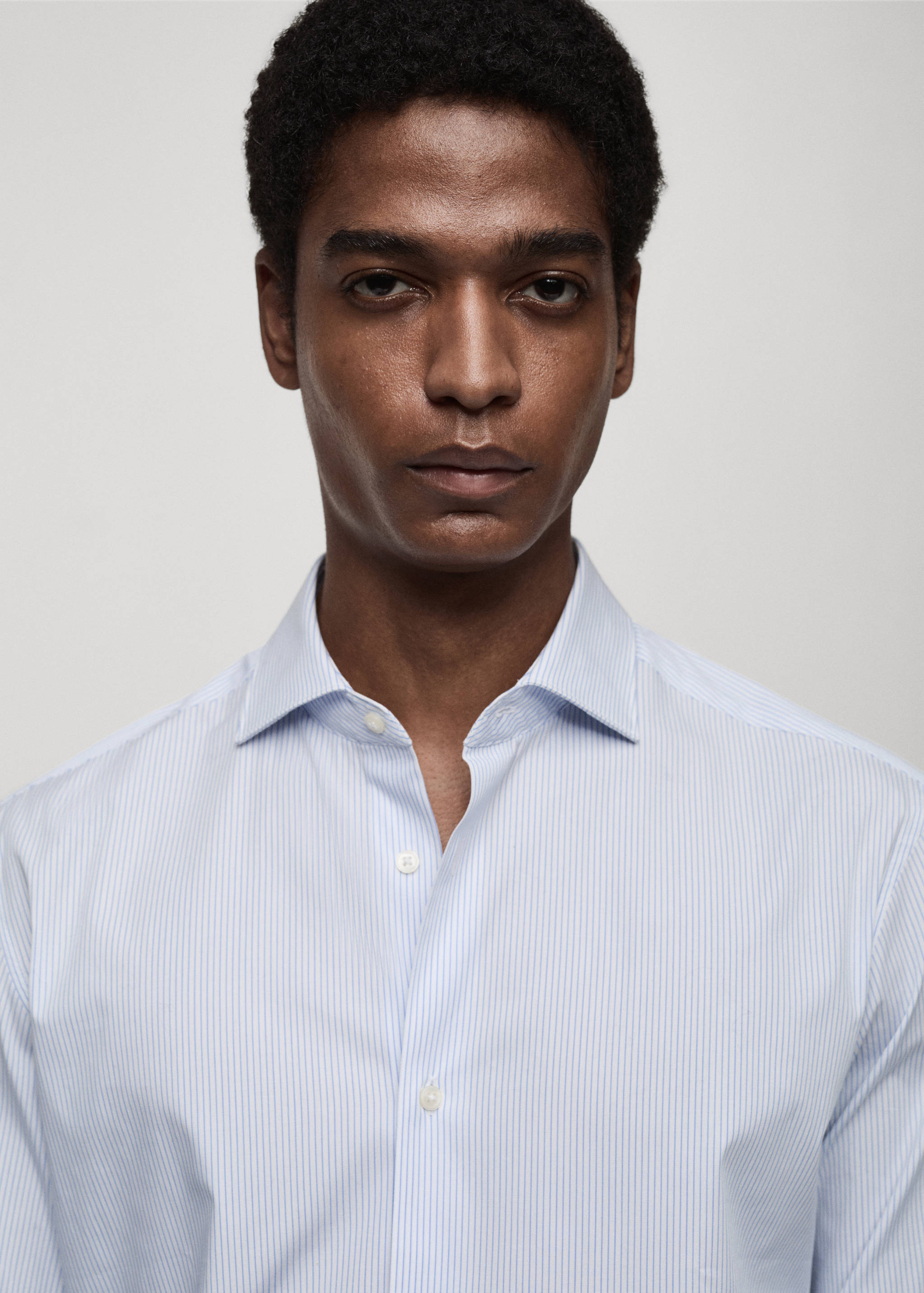 Chemise slim fit coton rayée - Détail de l'article 1