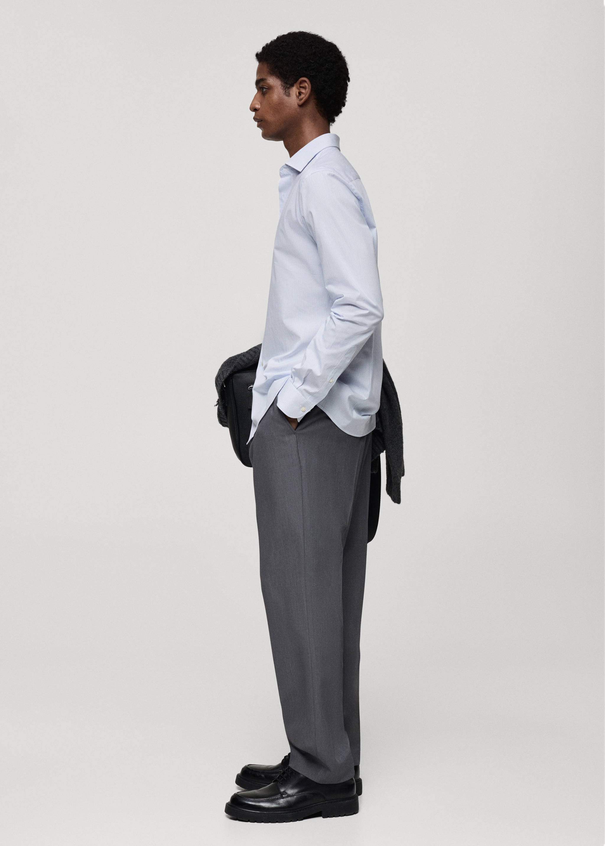 Chemise slim fit coton rayée - Détail de l'article 2