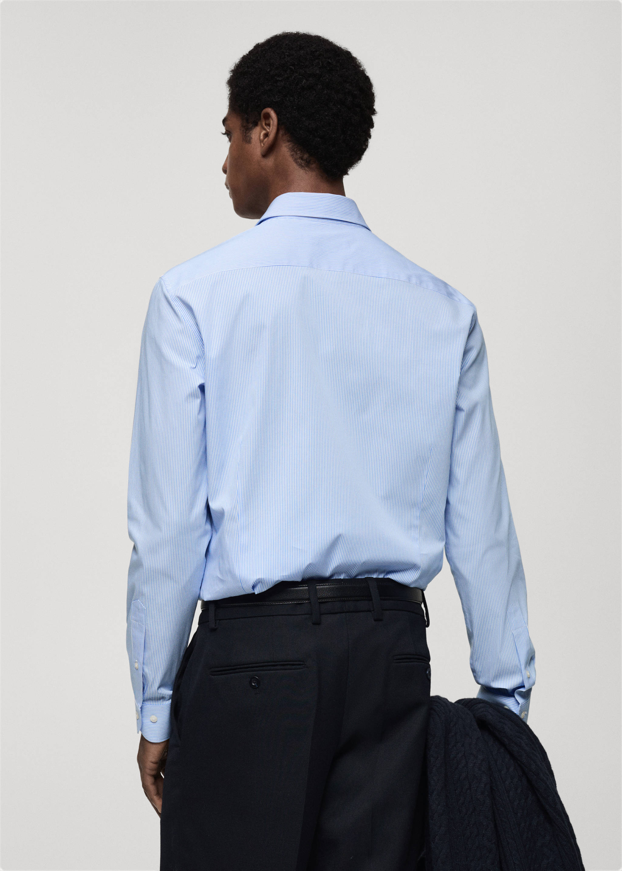 Chemise slim fit coton rayée - Verso de l’article