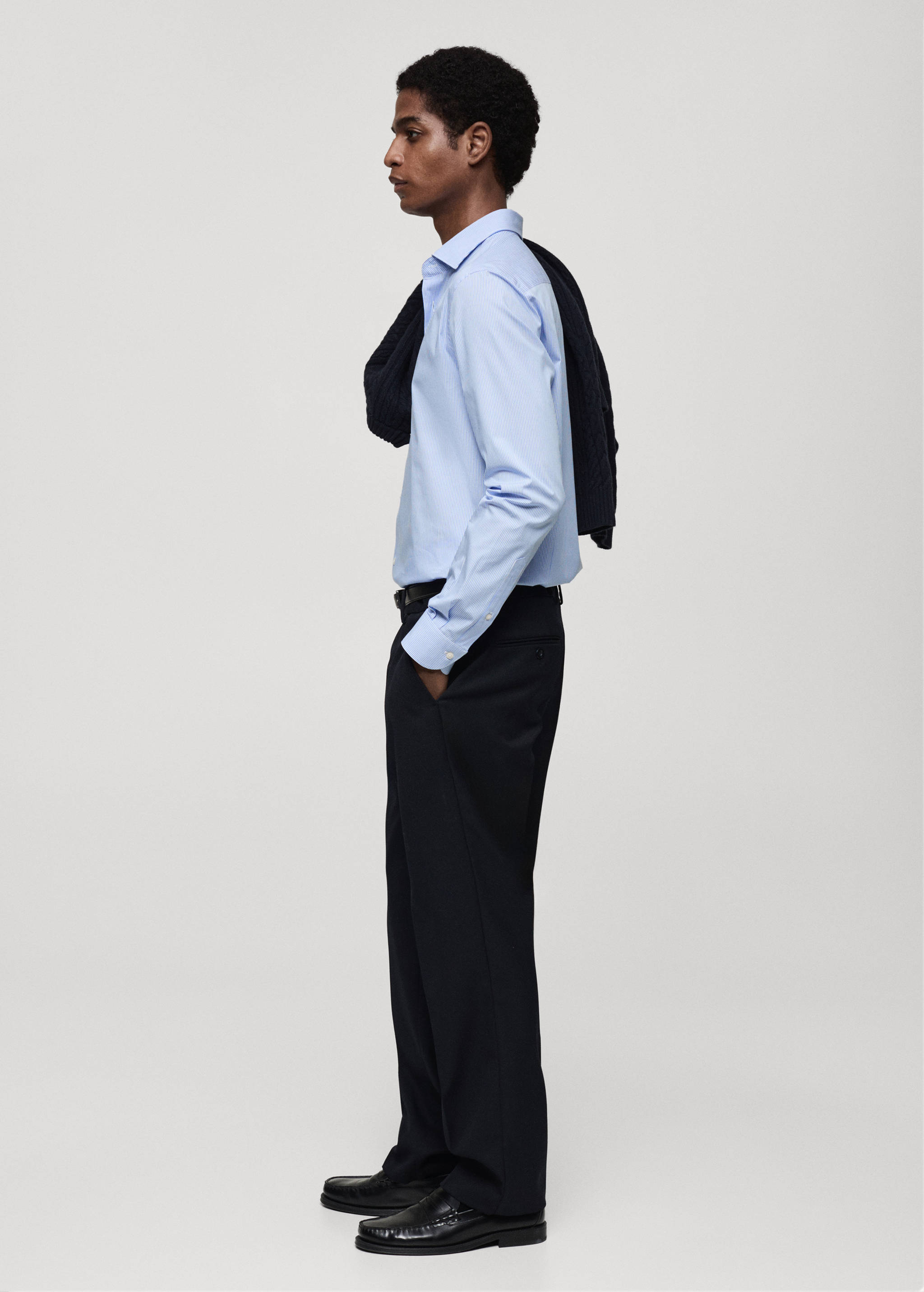 Chemise slim fit coton rayée - Détail de l'article 2