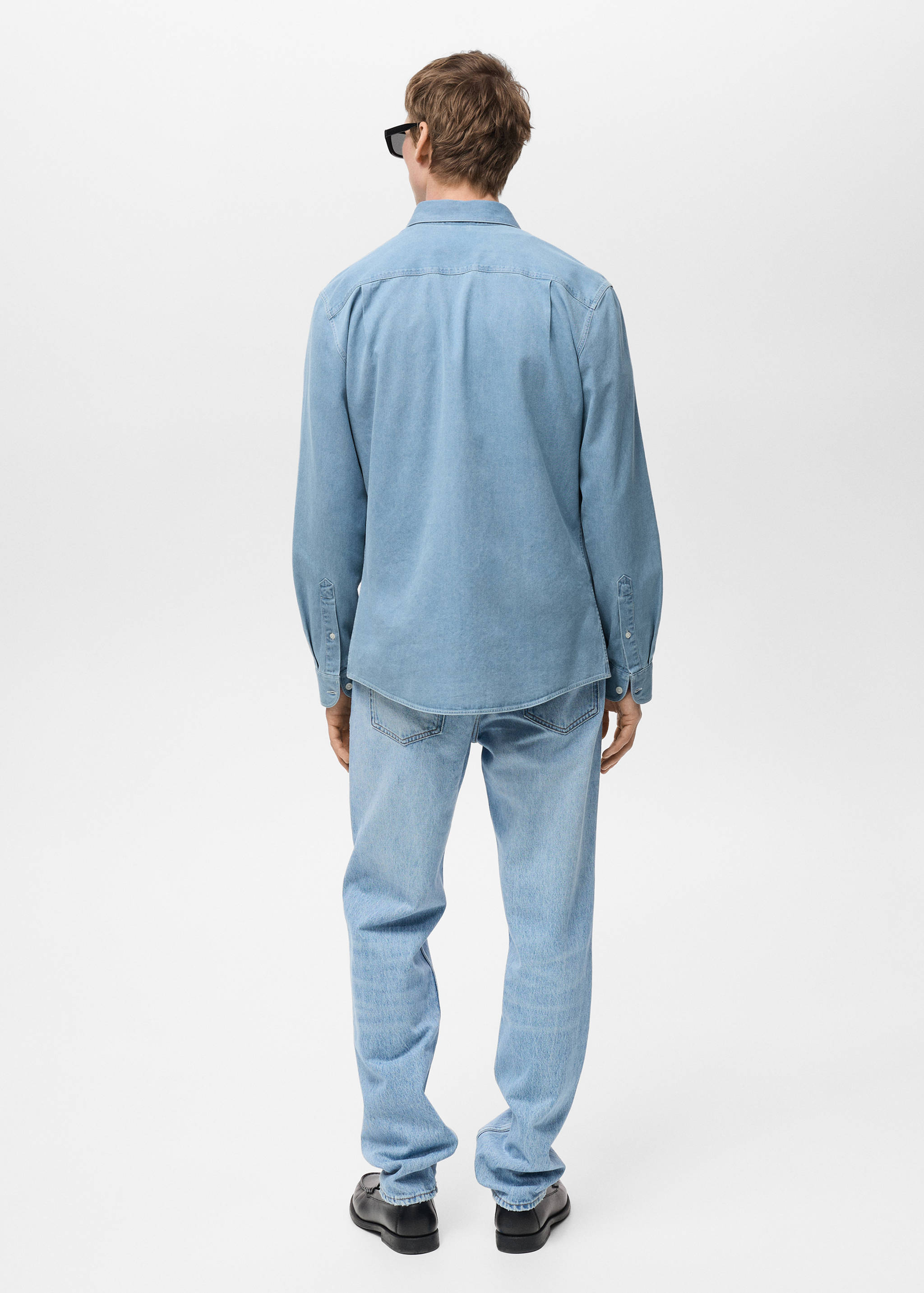 100% cotton denim shirt - Reverse of the article