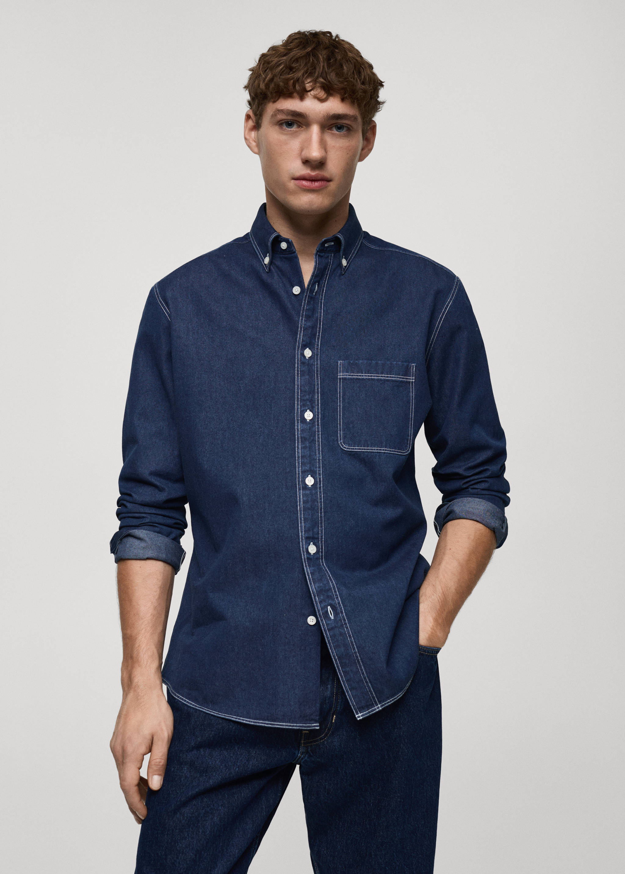 Chemise en jean 100 % coton - Plan moyen