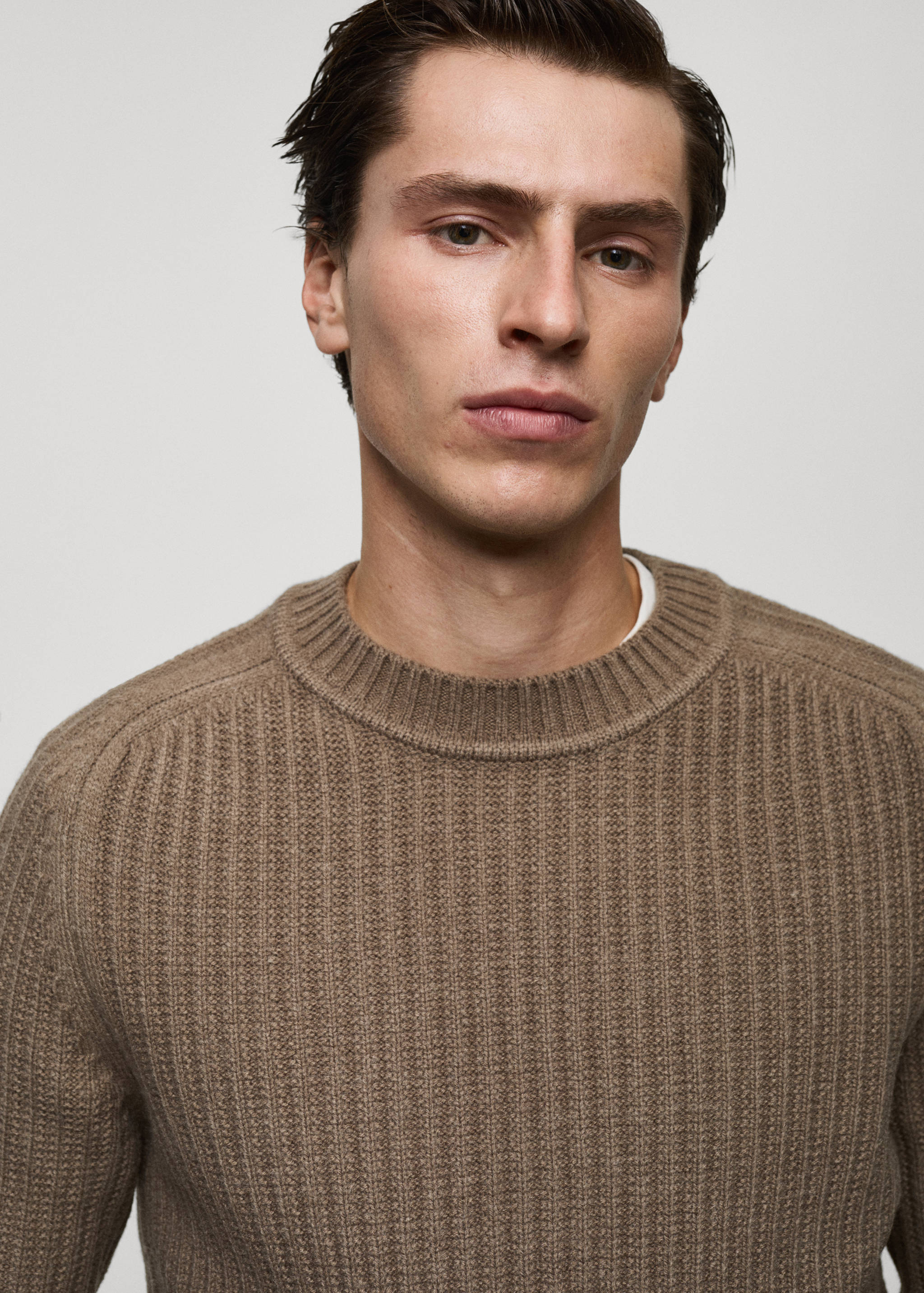 Wool-blend rib-knit sweater - Details of the article 1
