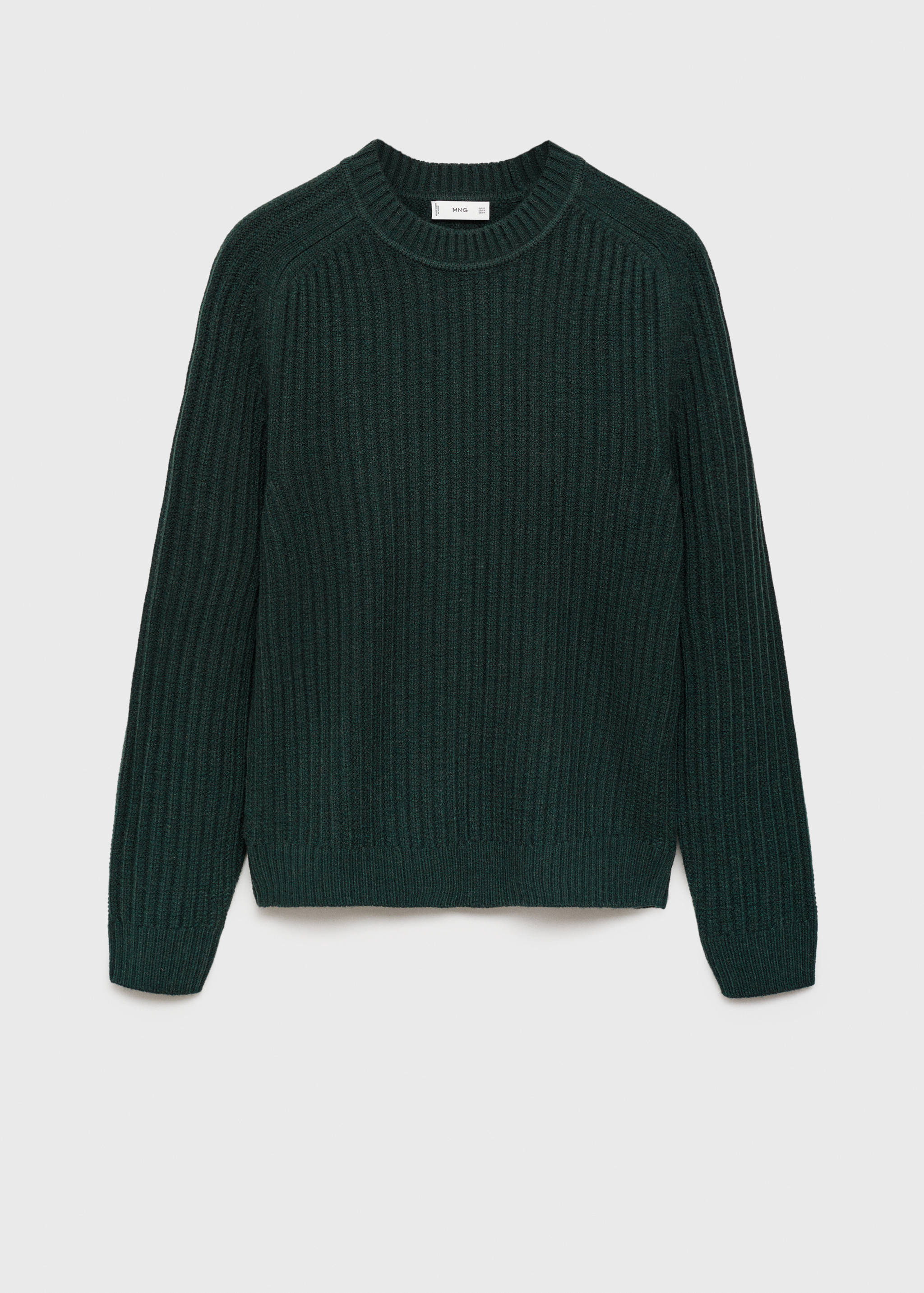 Wool-blend rib-knit sweater - Article without model