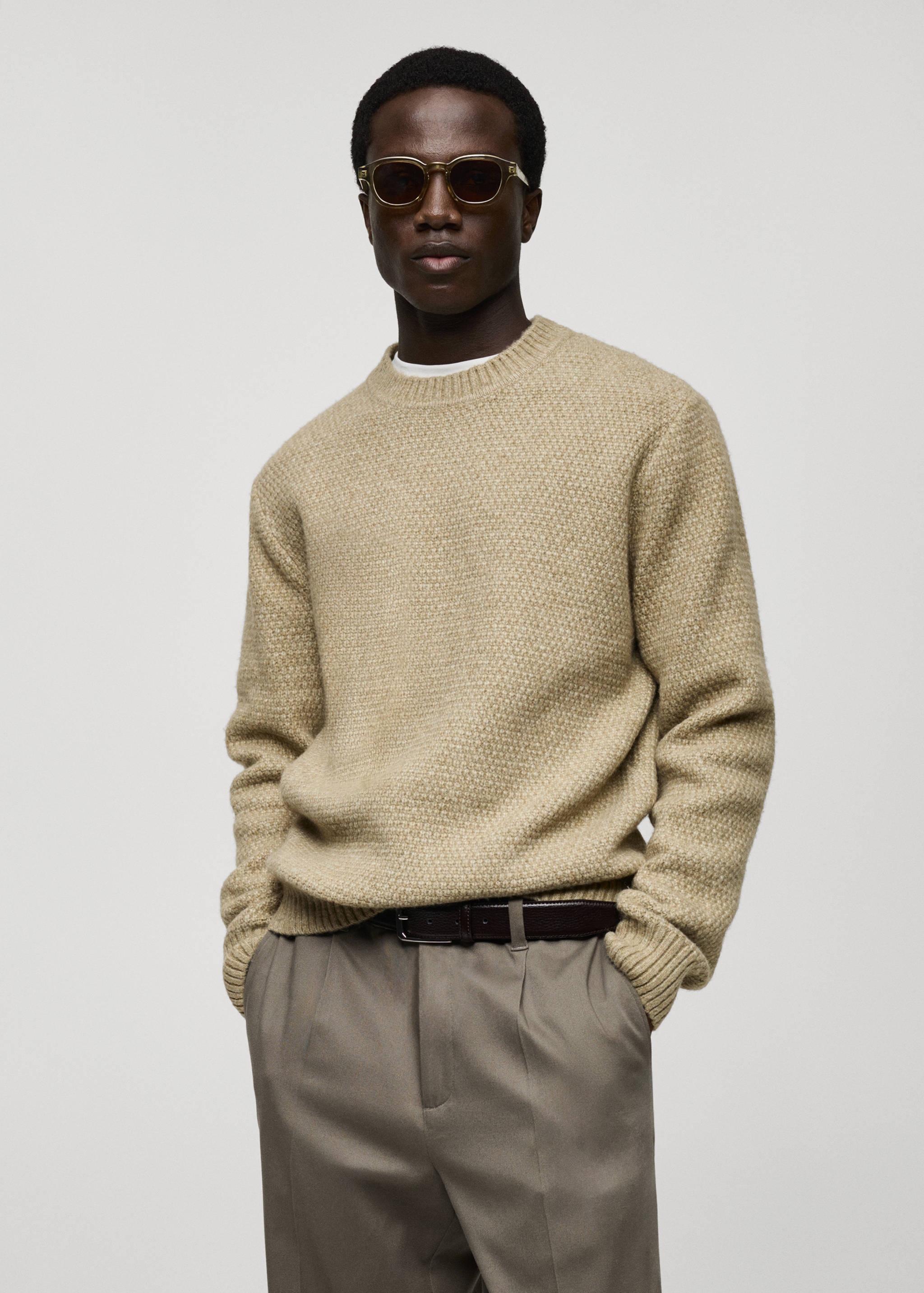 Pull-over maille structure - Plan moyen