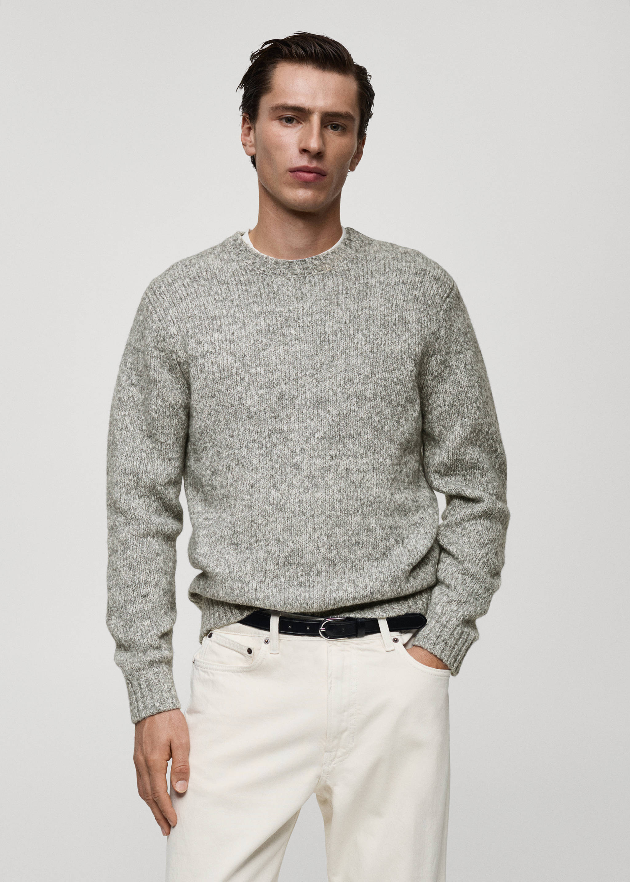 Fleece and cotton sweater - Medium plane